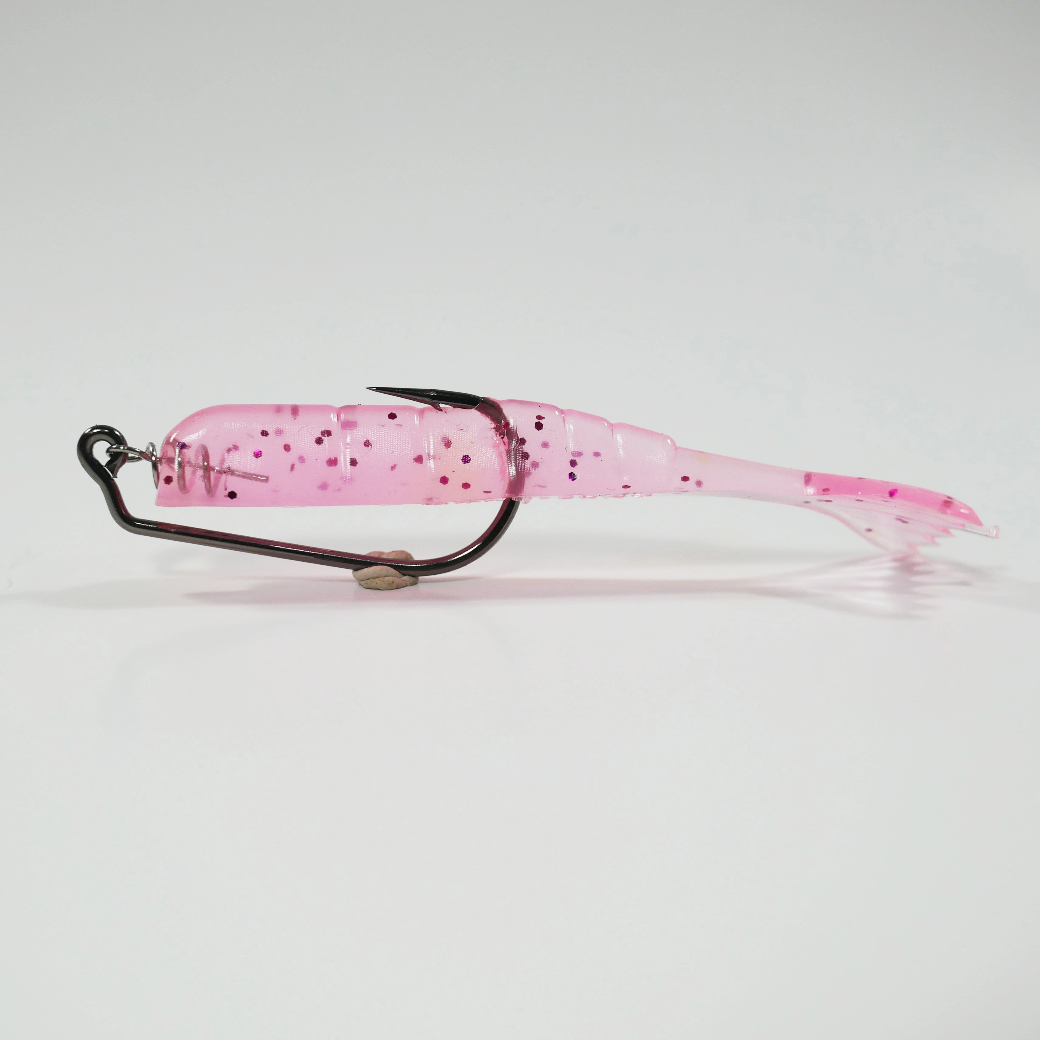 2/0 RIGGING KIT (qty 5)   AATB / Esky 3" Soft Plastic Shrimp (qty 25) - PINK