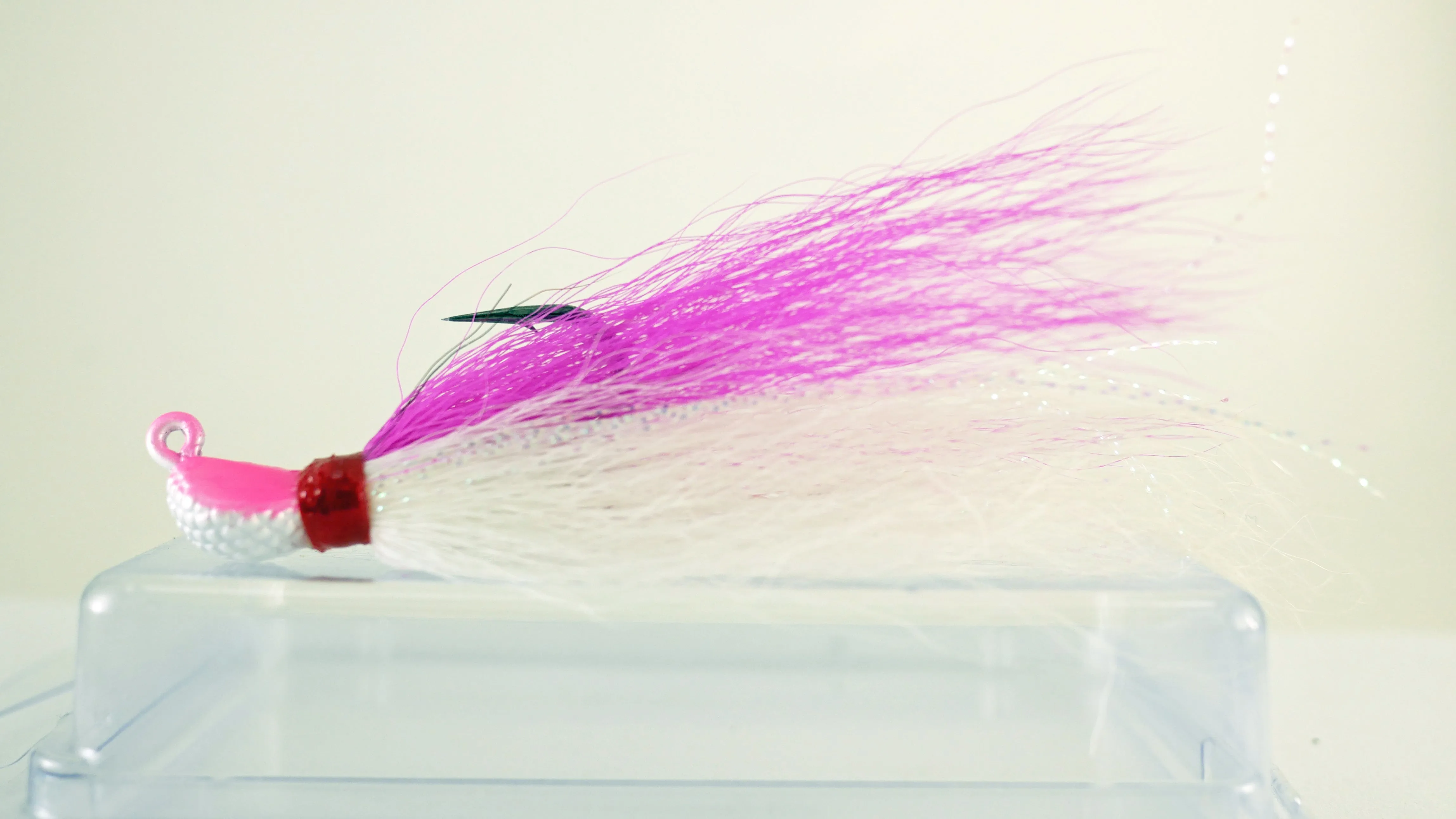 3 Pack - 1/4 oz Bucktail Jig - Cobra Jighead 2X Strong Mustad Hook (Brown, White, Pink, Chartreuse, Light Brown)
