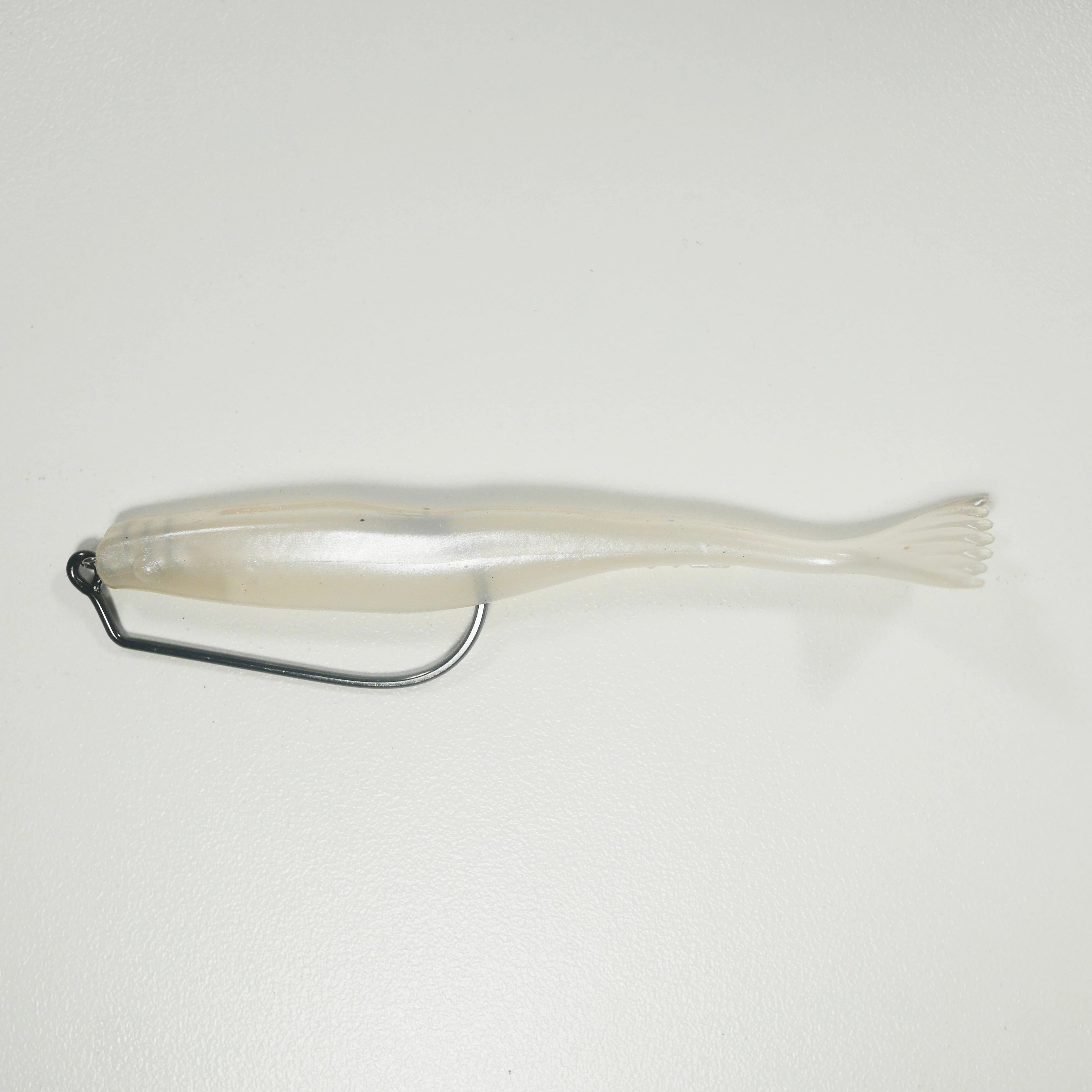 4/0 2X HD RIGGING KIT (Qty 5) SHMINNOW (Shrimp/Minnow) 4" Soft Plastic Shrimp/Fluke (Qty 20) - PEARL