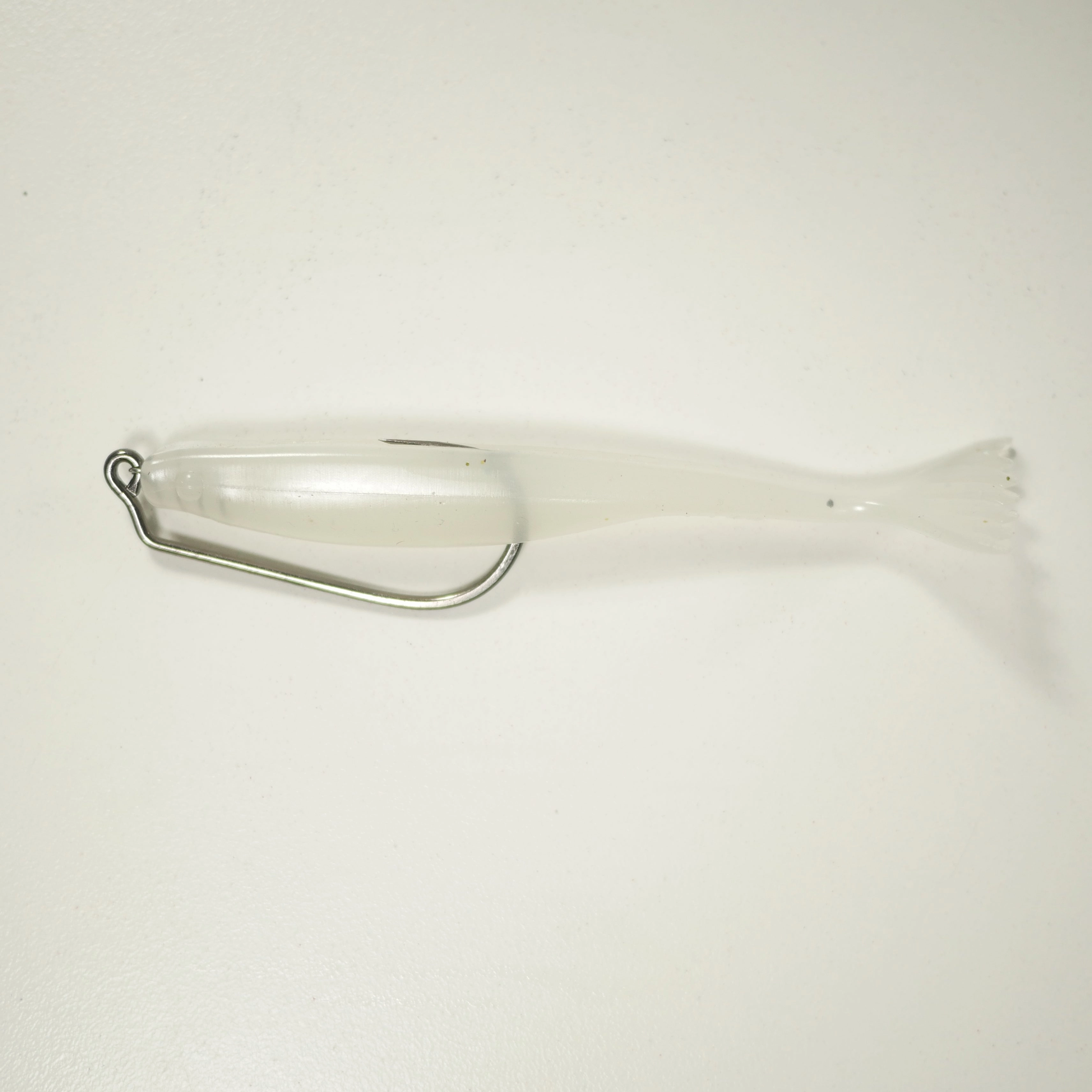 4/0 2X STRONG RIGGING KIT (Qty 5) SHMINNOW (Shrimp/Minnow) 4" Soft Plastic Shrimp/Fluke (Qty 20) - GLOW