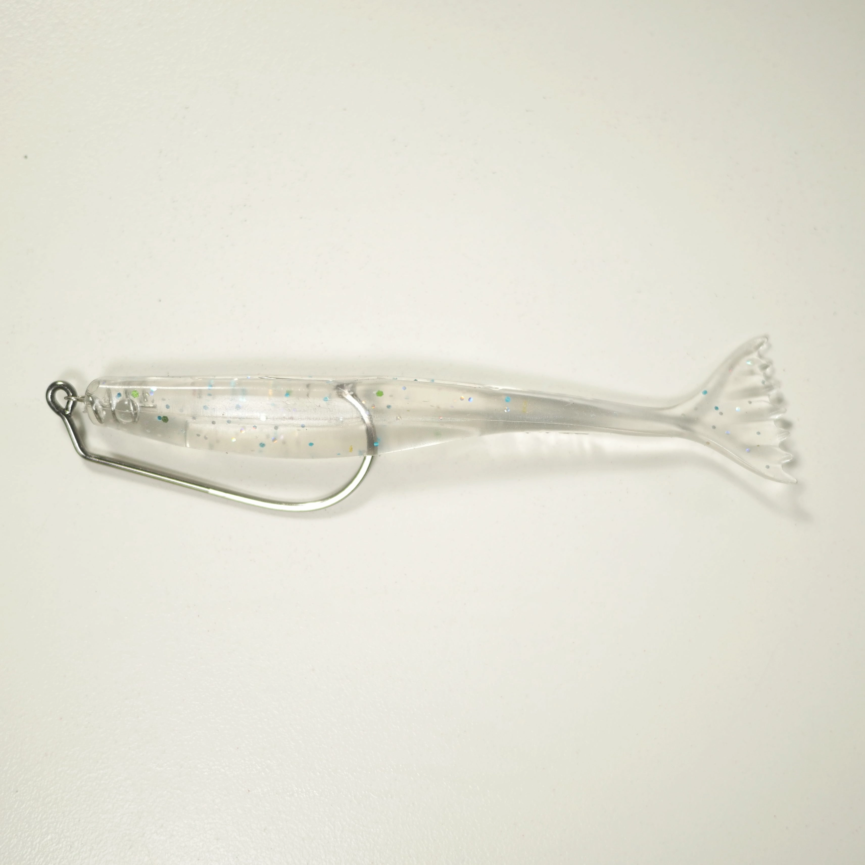4/0 HEAVY DUTY RIGGING KIT (Qty 5) SHMINNOW (Shrimp/Minnow) 4" Soft Plastic Shrimp/Fluke (Qty 20) - GRAY