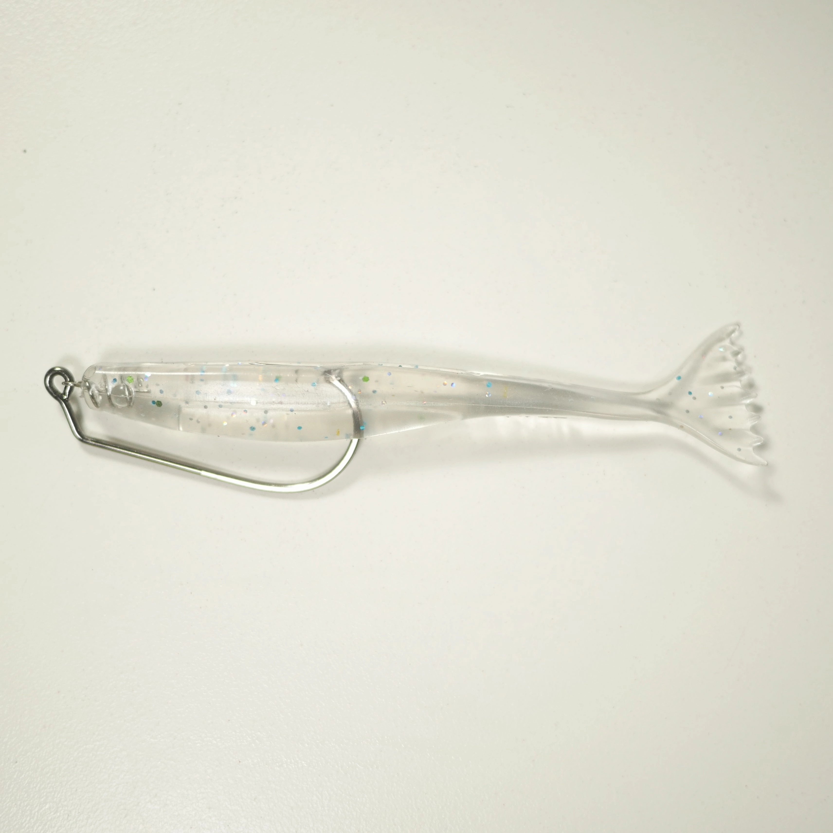 4/0 HEAVY DUTY RIGGING KIT (Qty 5) SHMINNOW (Shrimp/Minnow) 4" Soft Plastic Shrimp/Fluke (Qty 20) - GRAY