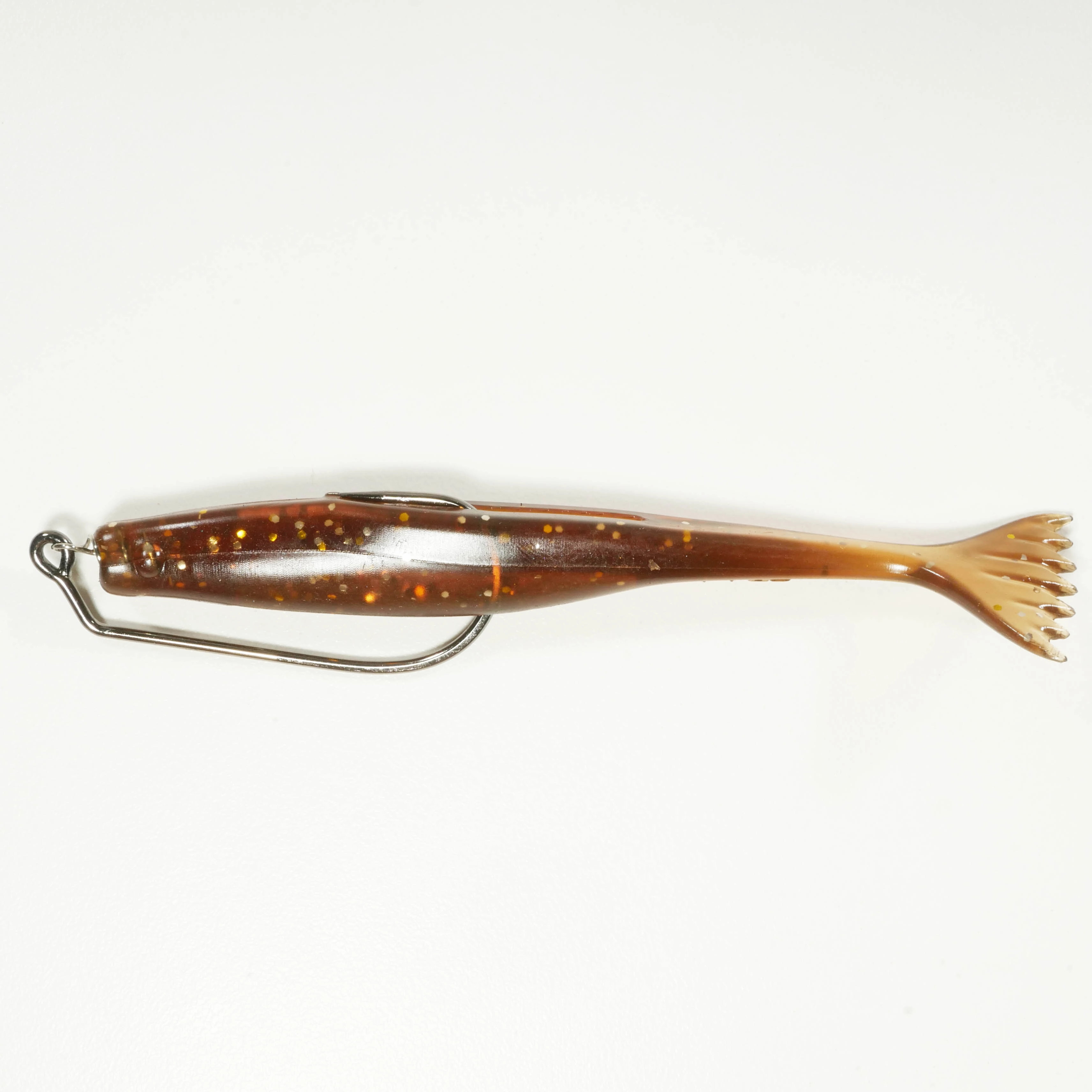 4/0 HEAVY DUTY RIGGING KIT (Qty 5) SHMINNOW (Shrimp/Minnow) 4" Soft Plastic Shrimp/Fluke (Qty 20) - ROOTBEER