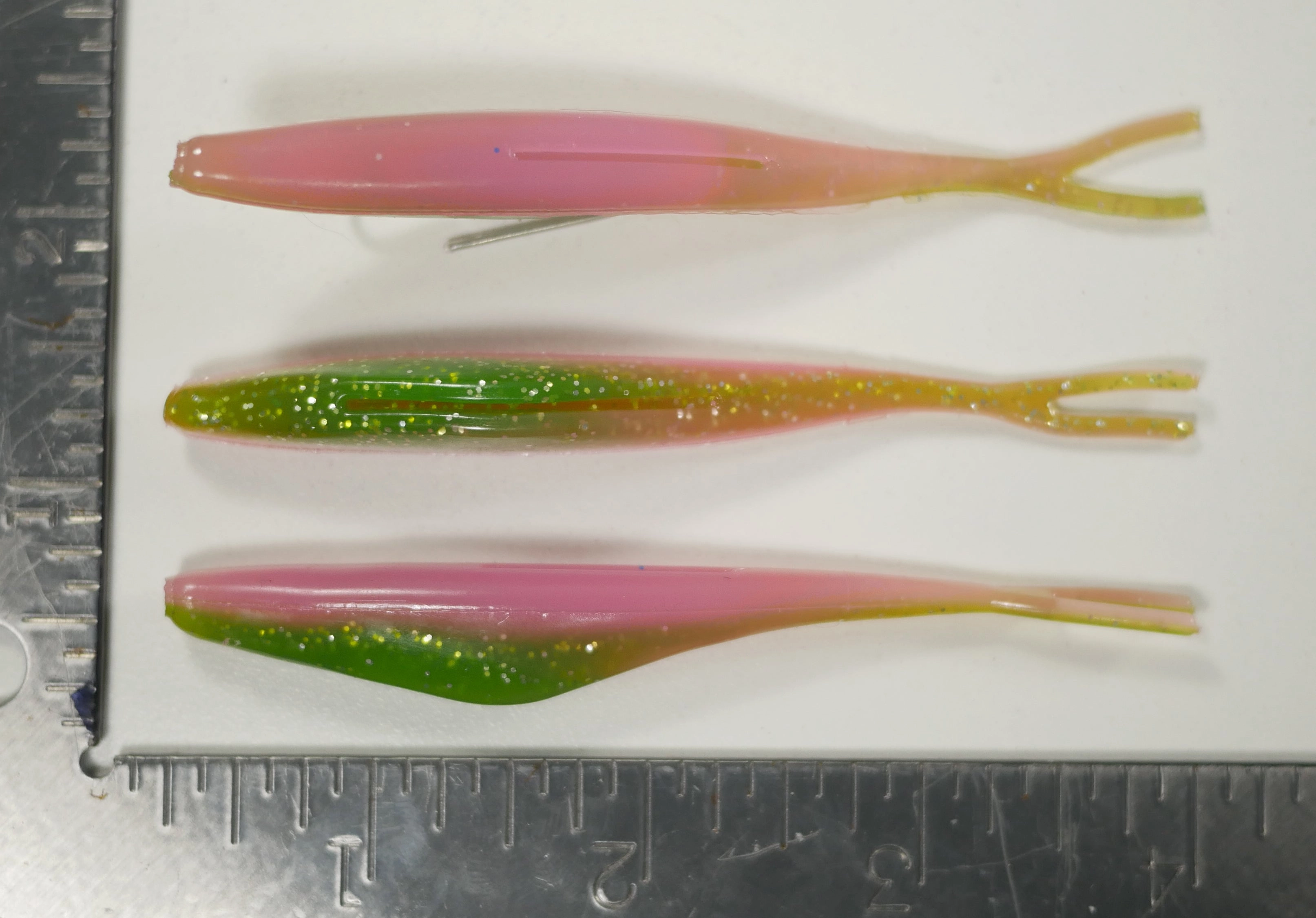 4" Fluke Soft Plastic - ELECTRIC CHICKEN - 20 or 40 pack - FREE SHIPPING
