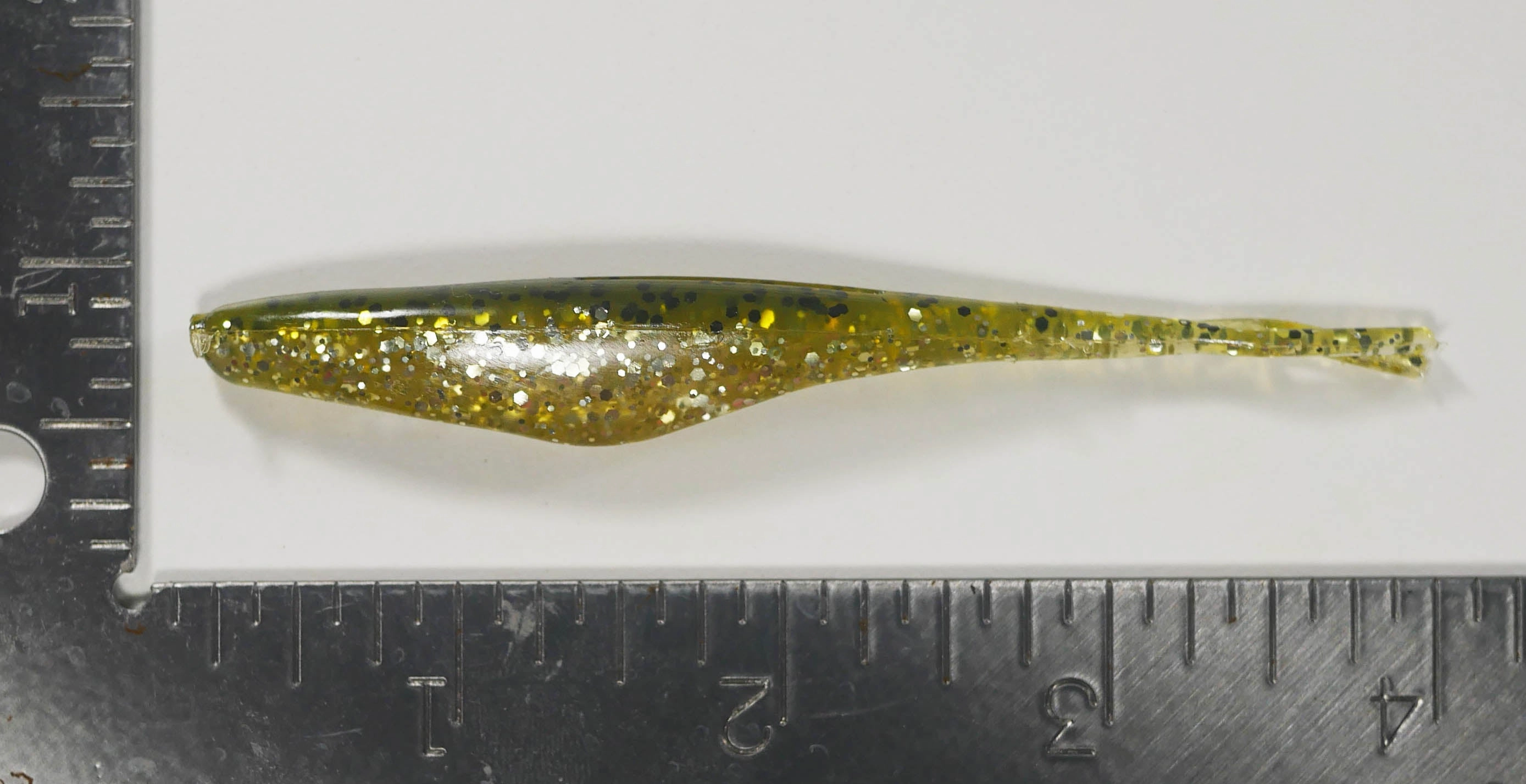 4" Fluke Soft Plastic - GOLD GLITTER GREENBACK - 20 or 40 pack - FREE SHIPPING
