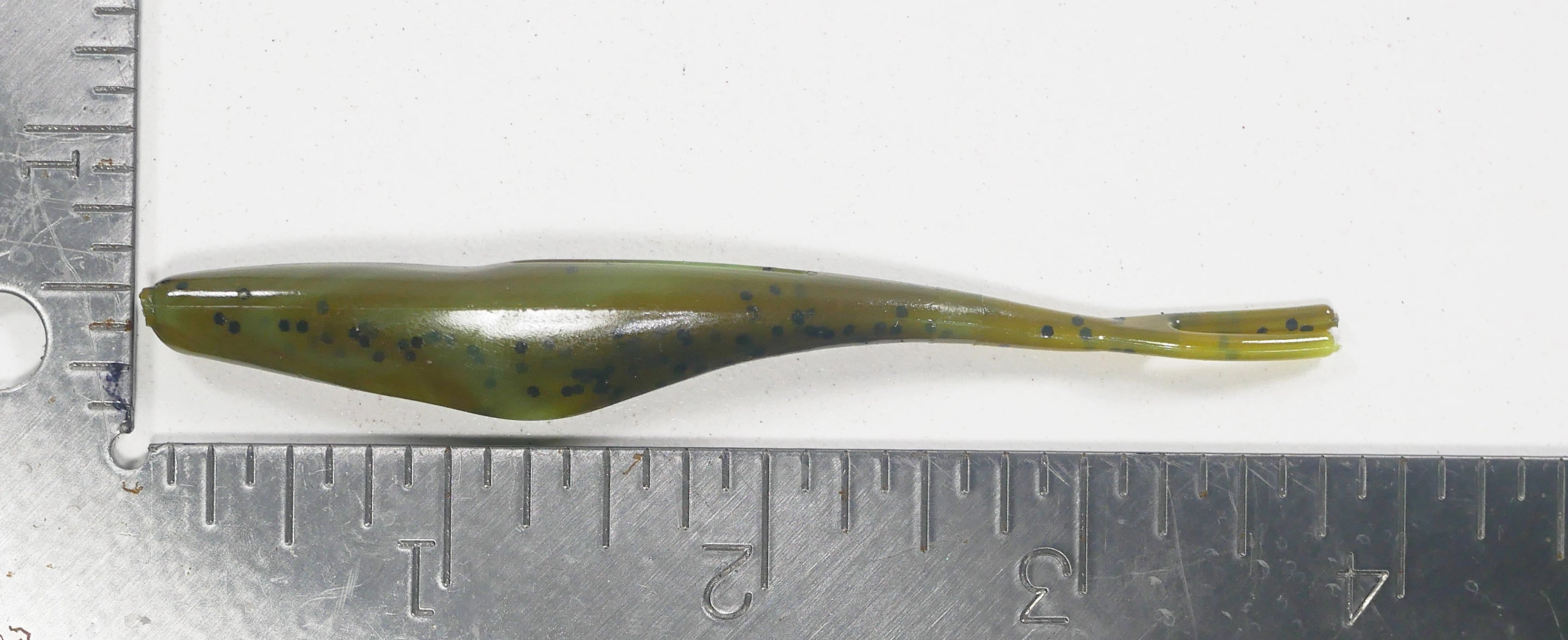 4" Fluke Soft Plastic - GREEN CAMO - 20 pack - FREE SHIPPING