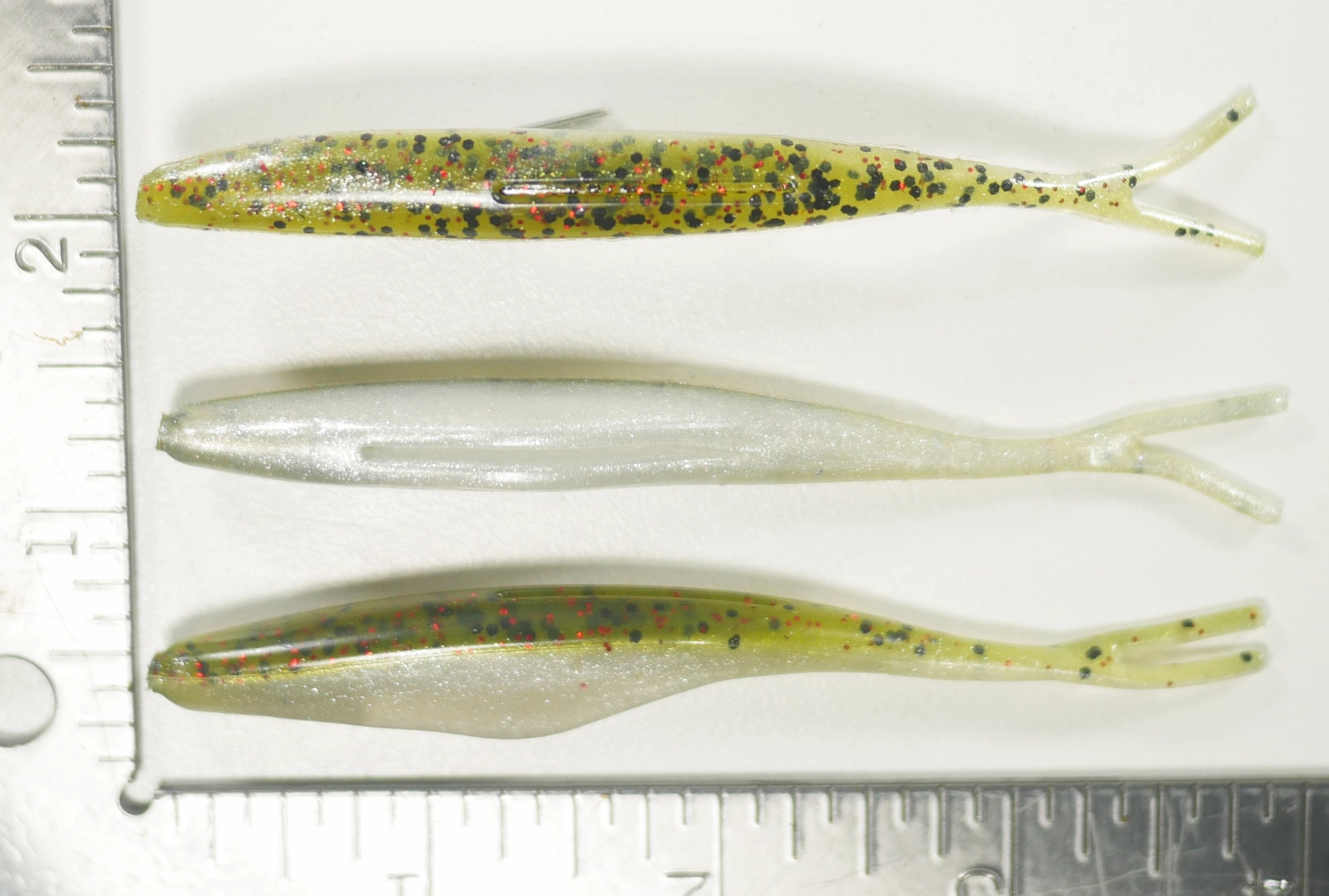 4" Fluke Soft Plastic - PEARL/WATERMELON BACK - 20 or 40 pack - FREE SHIPPING