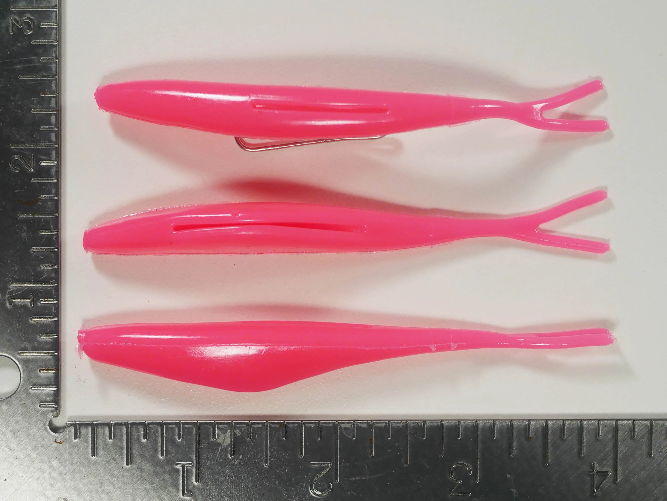 4" Fluke Soft Plastic - PINK - 20 or 40 pack - FREE SHIPPING