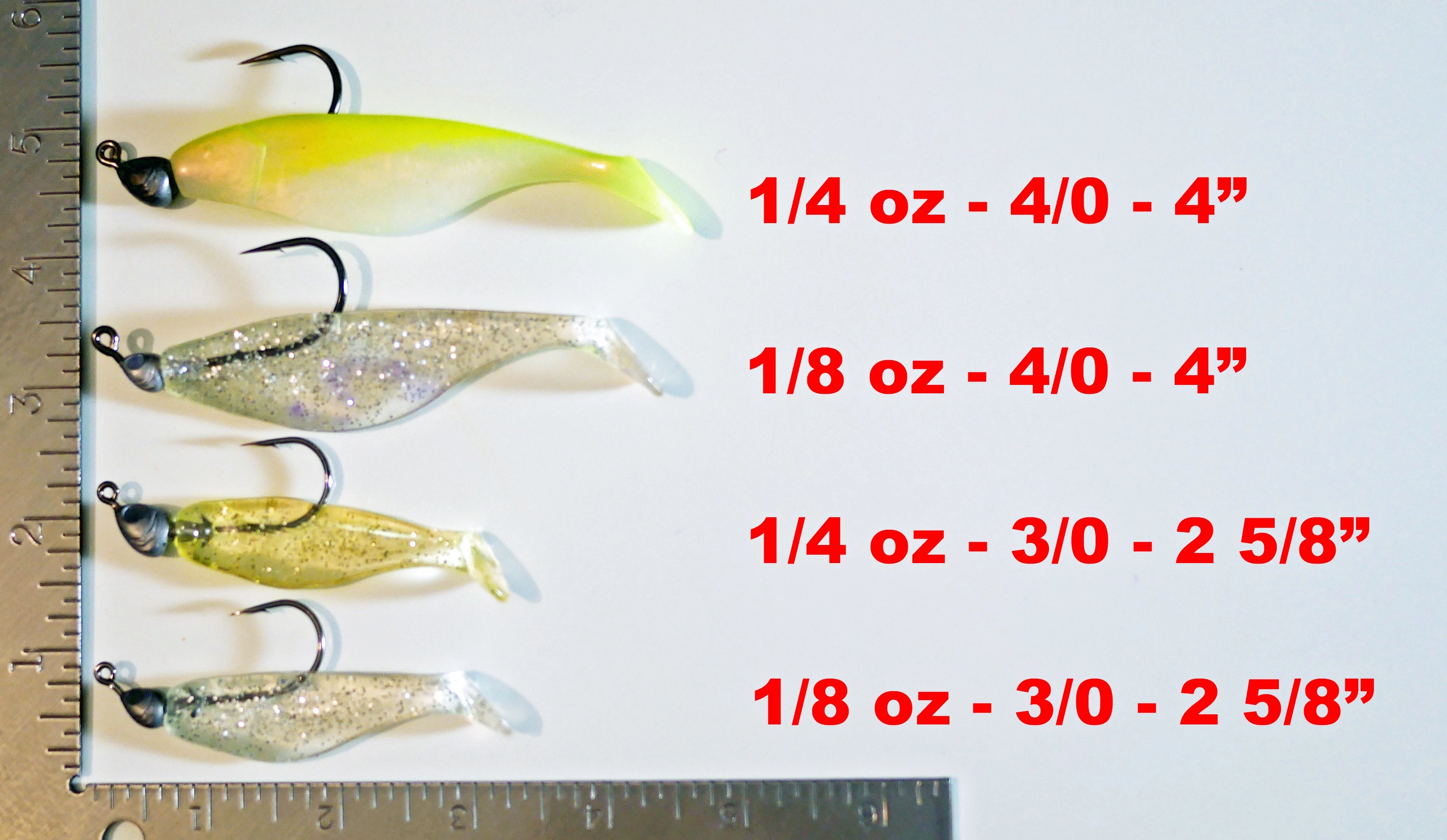 4" Paddletail Soft Plastic (qty 20)   AATB Jighead (qty 4) COMBO PACK.  FREE SHIPPING.