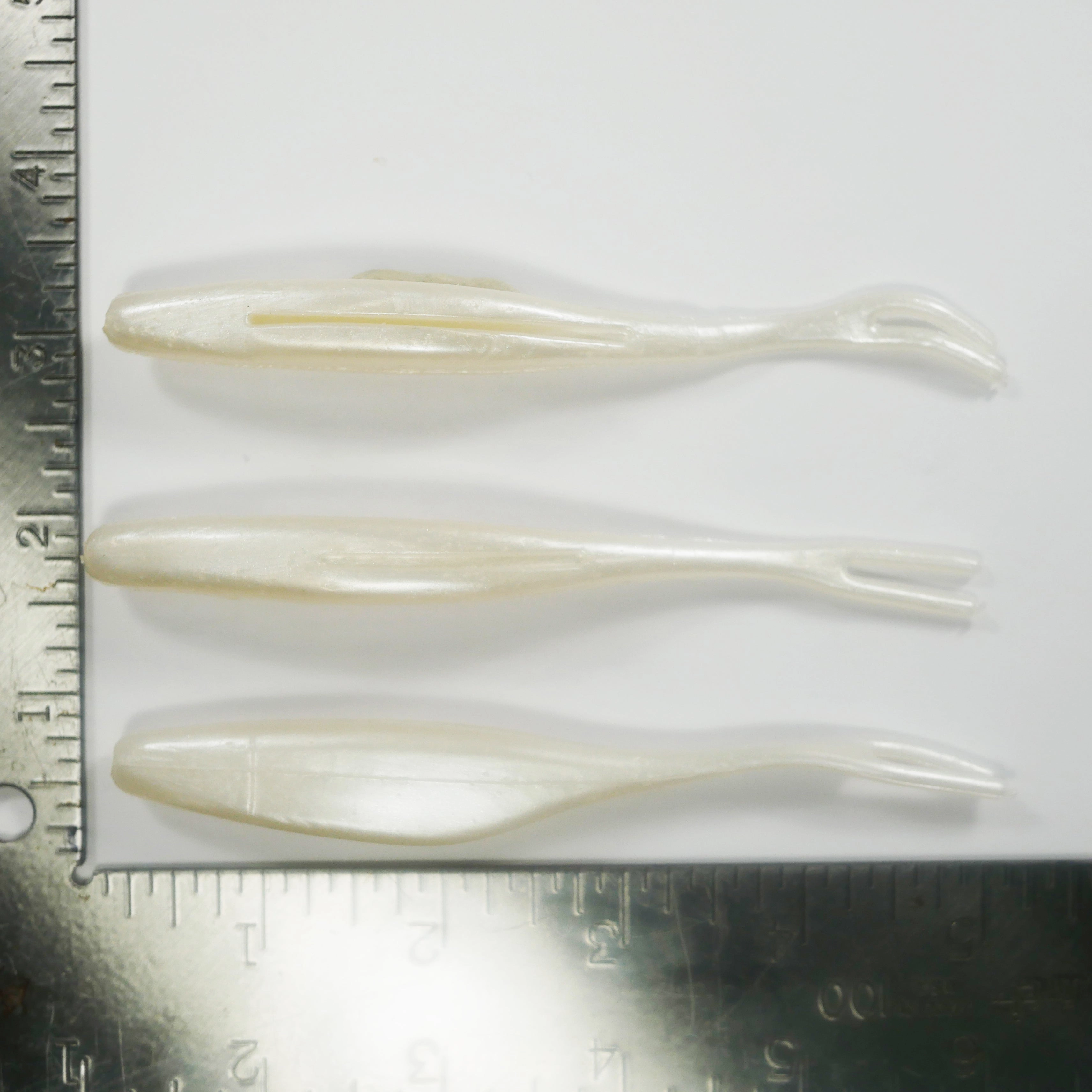 5" Fluke Soft Plastic - PEARL WHITE  - 20 or 40 pack - FREE SHIPPING