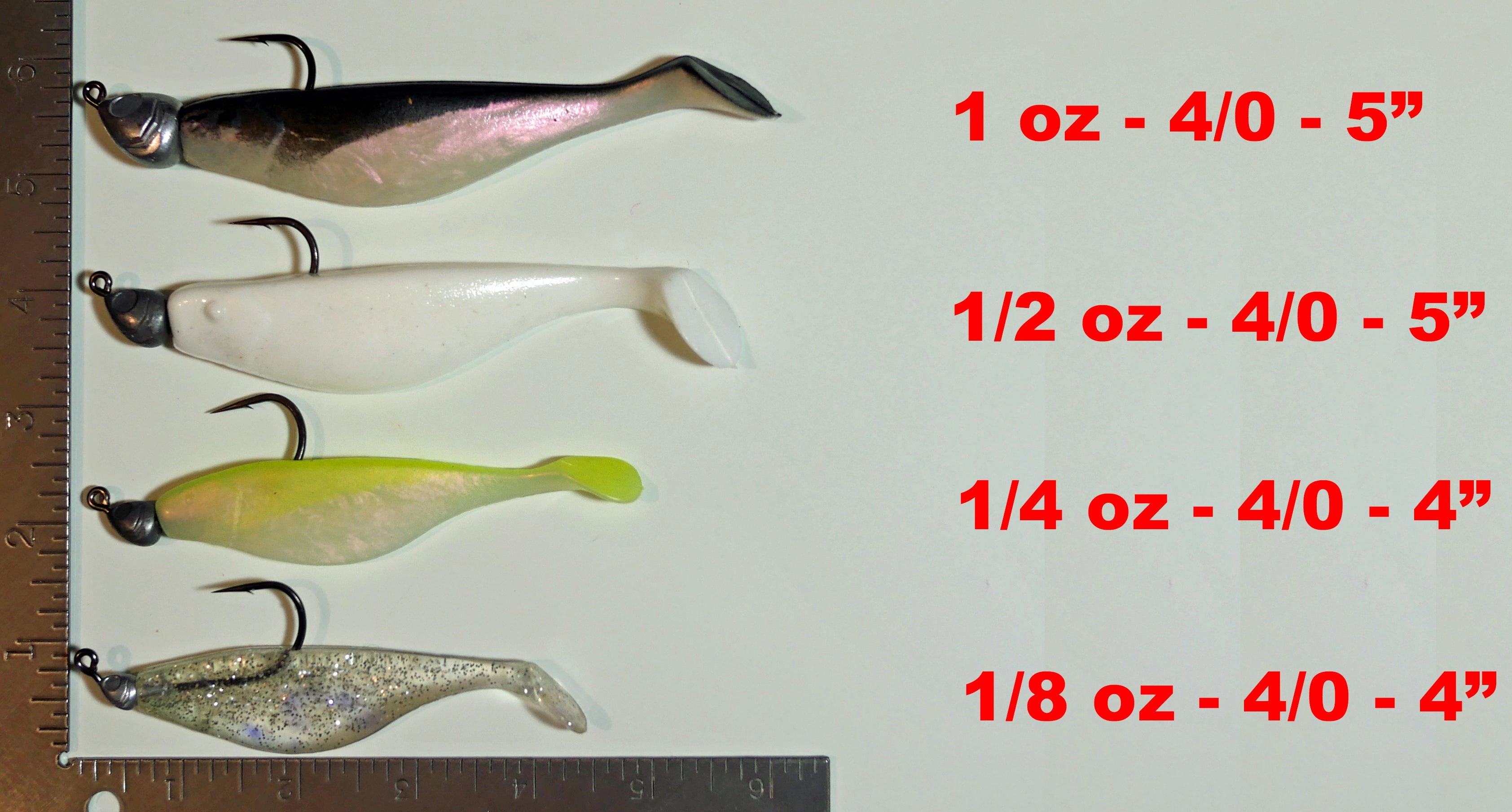 5" Paddletail Finger Mullet (qty 10)   AATB Jighead (qty 4) COMBO PACK.  FREE SHIPPING.