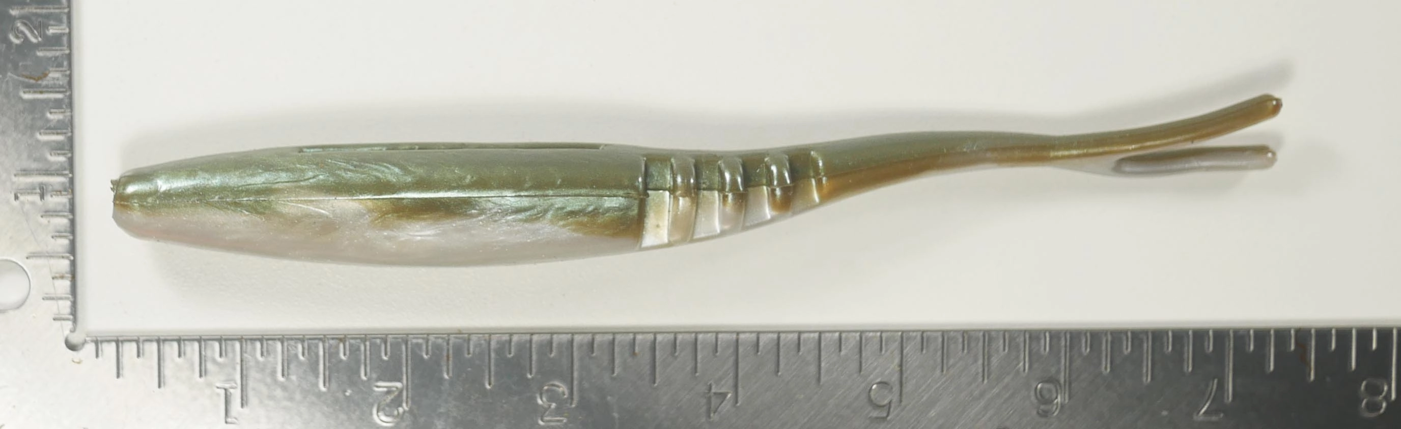 7" Fluke Soft Plastic - GREENBACK PILCHARD  - 5, 10, or 25  pack- FREE SHIPPING