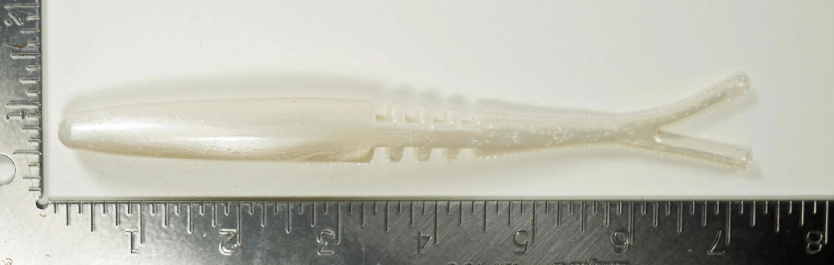 7" Fluke Soft Plastic - PEARL WHITE  - 5, 10, or 25  pack- FREE SHIPPING