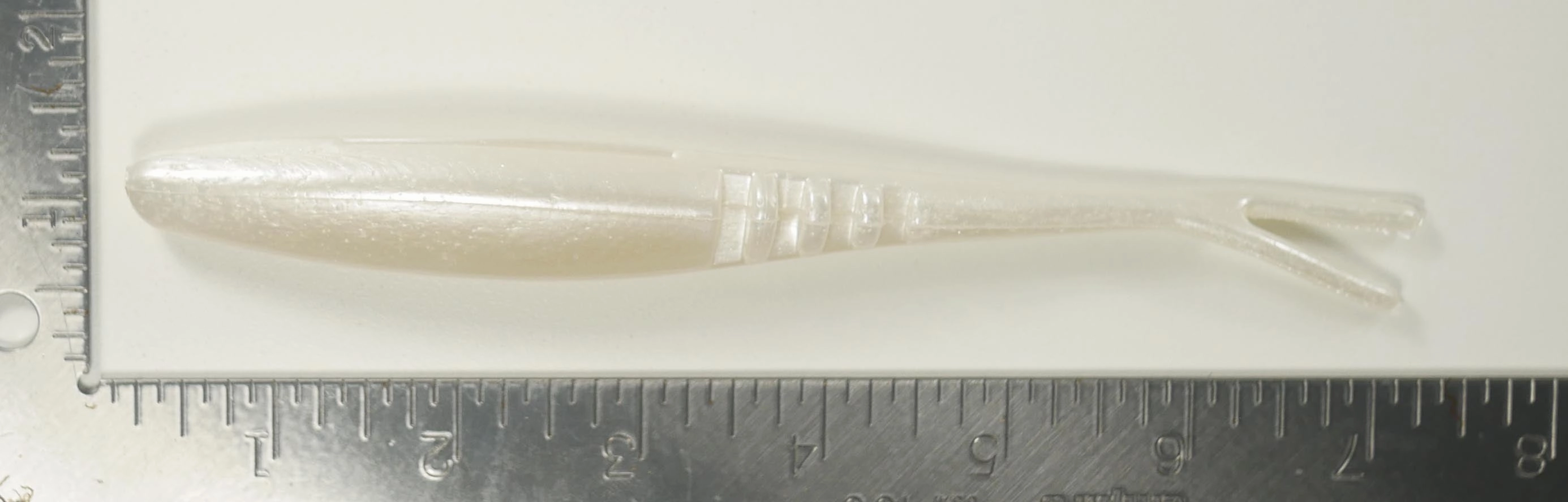 7" Fluke Soft Plastic - PEARL WHITE  - 5, 10, or 25  pack- FREE SHIPPING