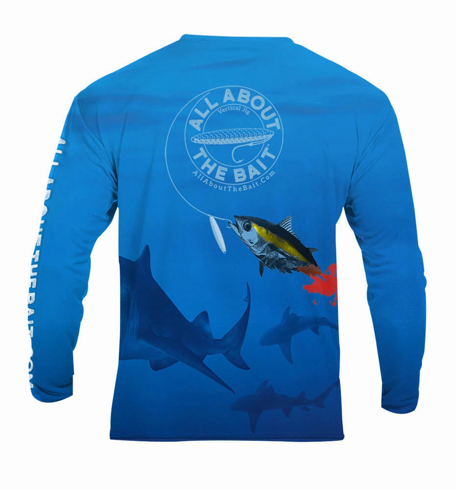 (  FREE MASK) BLOODY TUNA - COOLMAX - 100% Micro Fiber Polyester Performance Long Sleeve Shirt (FREE SHIPPING)