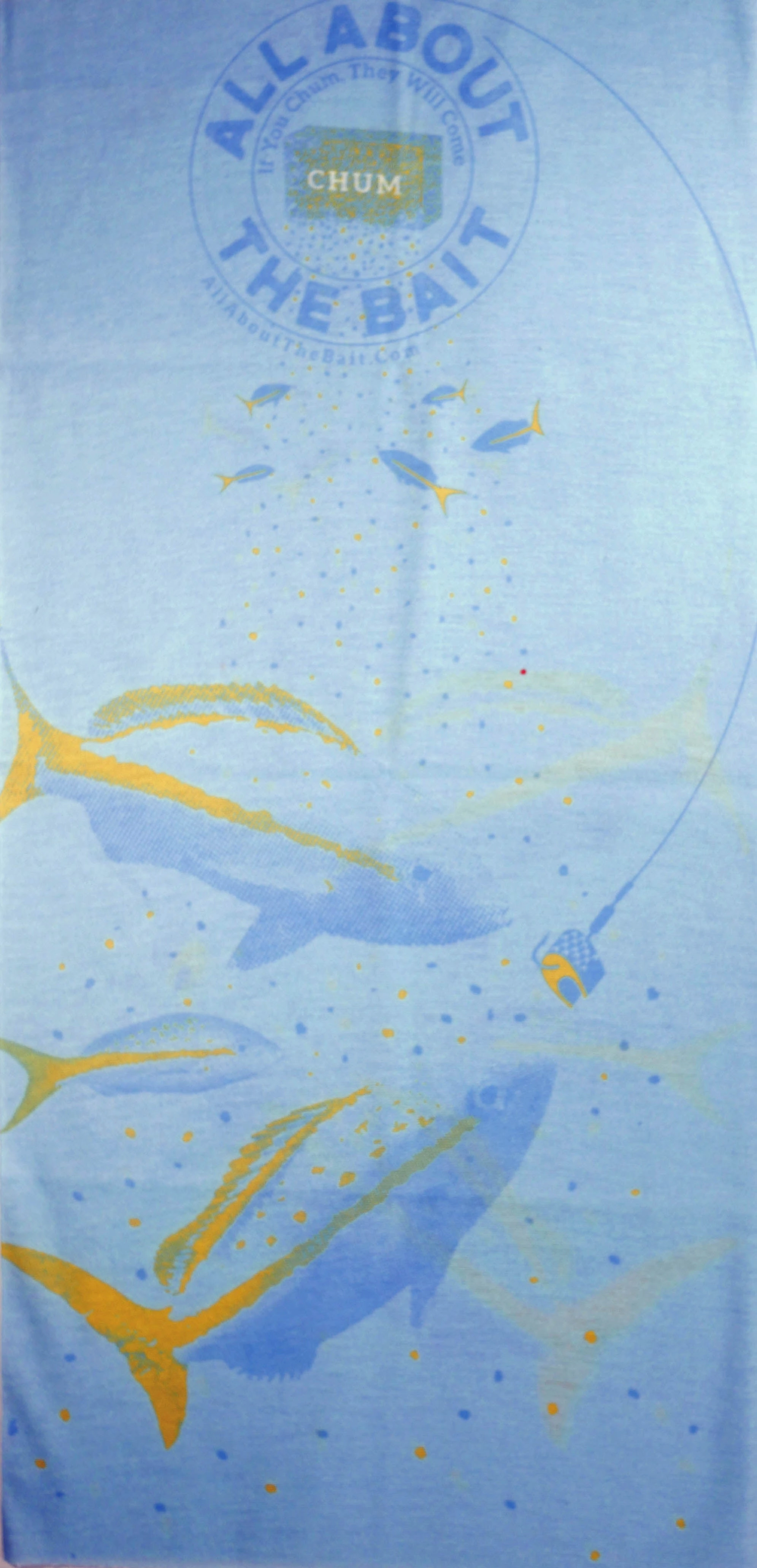 (  FREE MASK) CHUM WITH YELLOWTAIL SNAPPER - Light Blue - COOLMAX - 100% Micro Fiber Polyester Performance Long Sleeve Shirt (FREE SHIPPING)