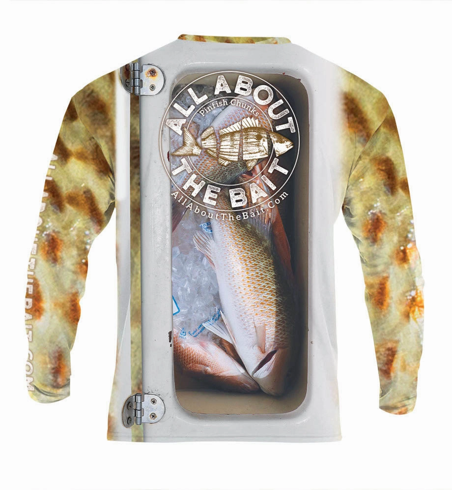 (  FREE MASK) CUT PINFISH MEAT HUNTER - COOLMAX - 100% Micro Fiber Polyester Performance Long Sleeve Shirt (FREE SHIPPING)