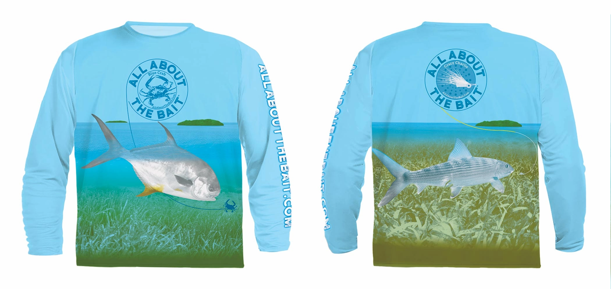 (  FREE MASK) FLATS PERMIT AND BONEFISH - COOLMAX - 100% Micro Fiber Polyester Performance Long Sleeve Shirt (FREE SHIPPING)