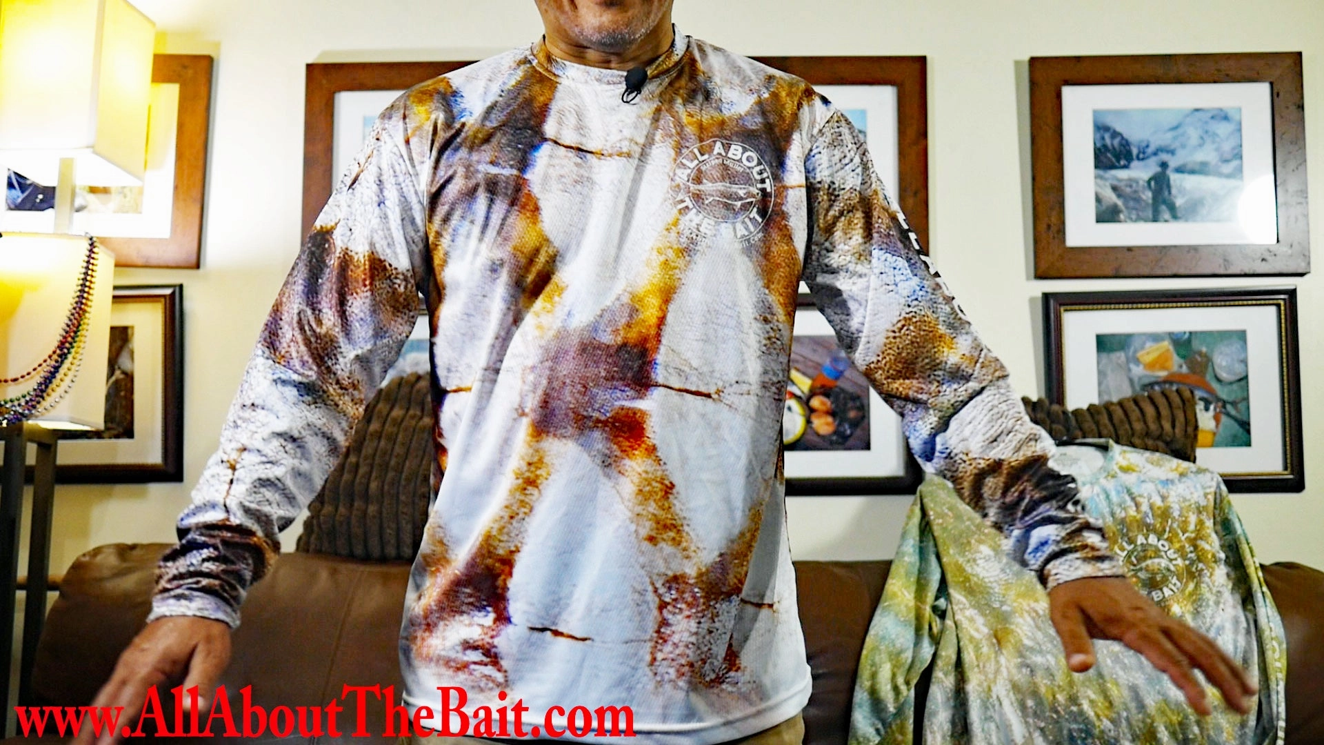 (  FREE MASK) Mullet Bait Skins - COOLMAX - 100% Micro Fiber Polyester Performance Long Sleeve Shirt