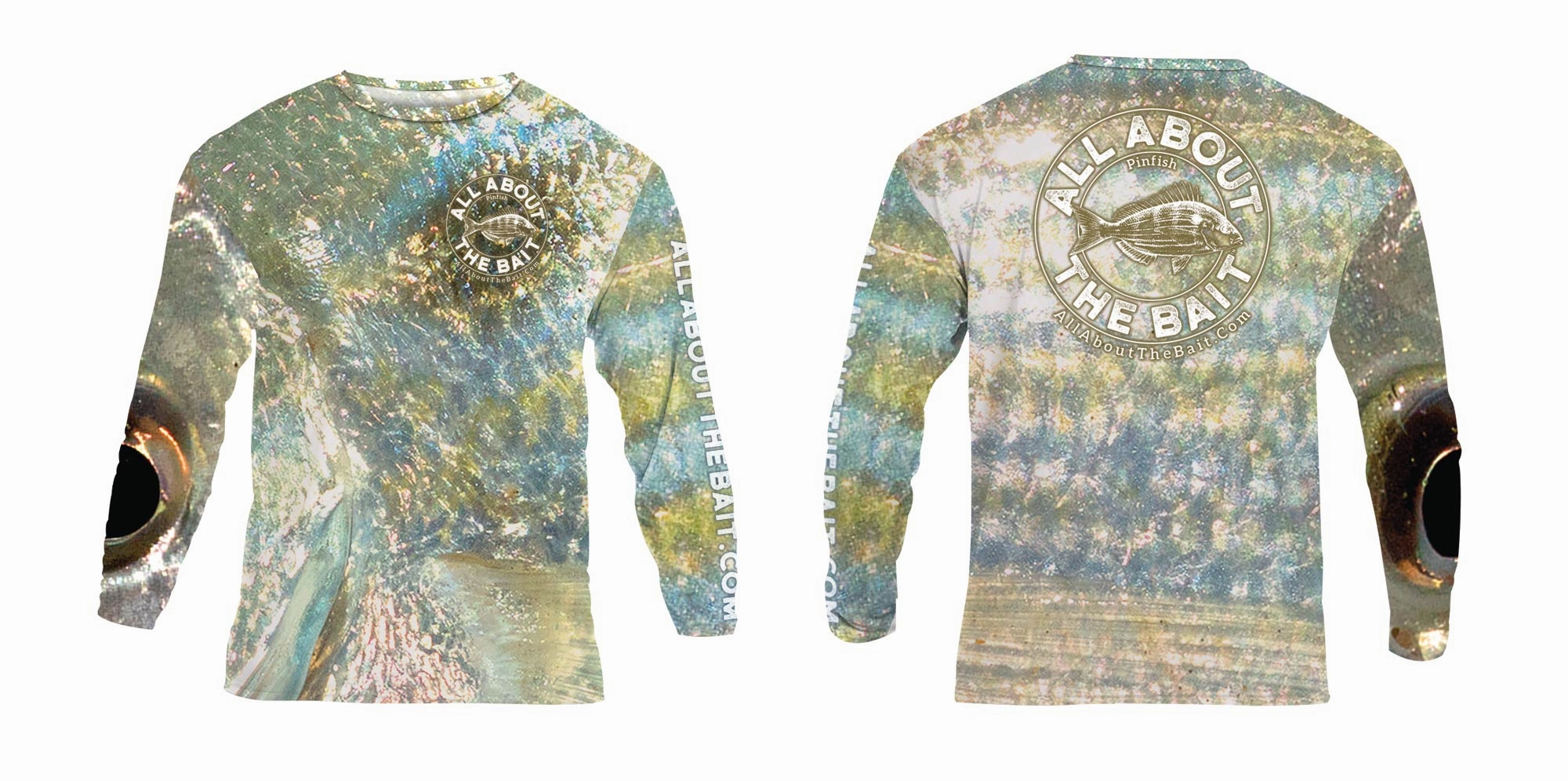 (  FREE MASK) PINFISH EYE BAIT SKINS - COOLMAX - 100% Micro Fiber Polyester Performance Long Sleeve Shirt (FREE SHIPPING)