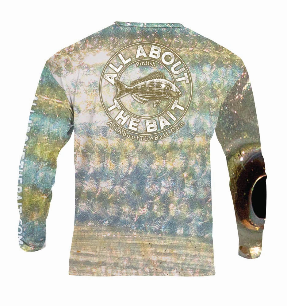 (  FREE MASK) PINFISH EYE BAIT SKINS - COOLMAX - 100% Micro Fiber Polyester Performance Long Sleeve Shirt (FREE SHIPPING)