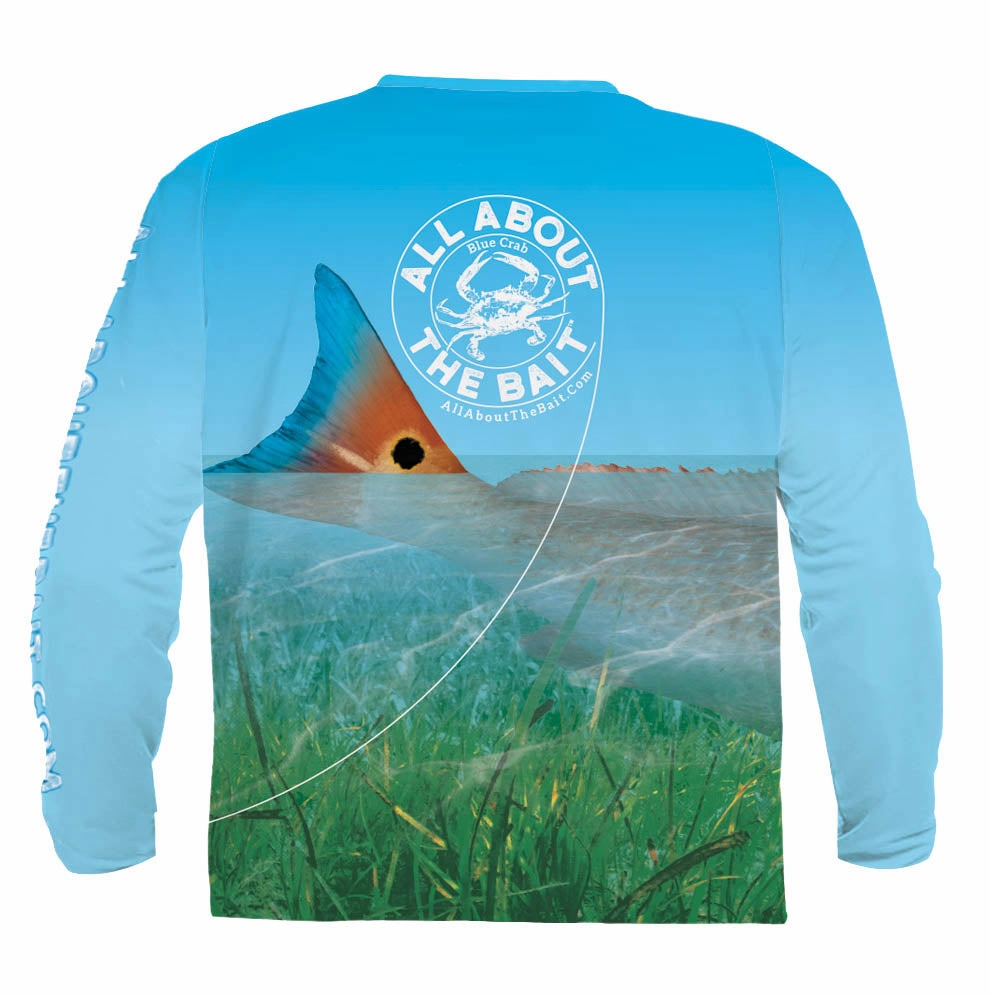 (  FREE REDFISH FACE MASK) - REDFISH - COOLMAX - 100% Micro Fiber Polyester Performance Long Sleeve Shirt (FREE SHIPPING)