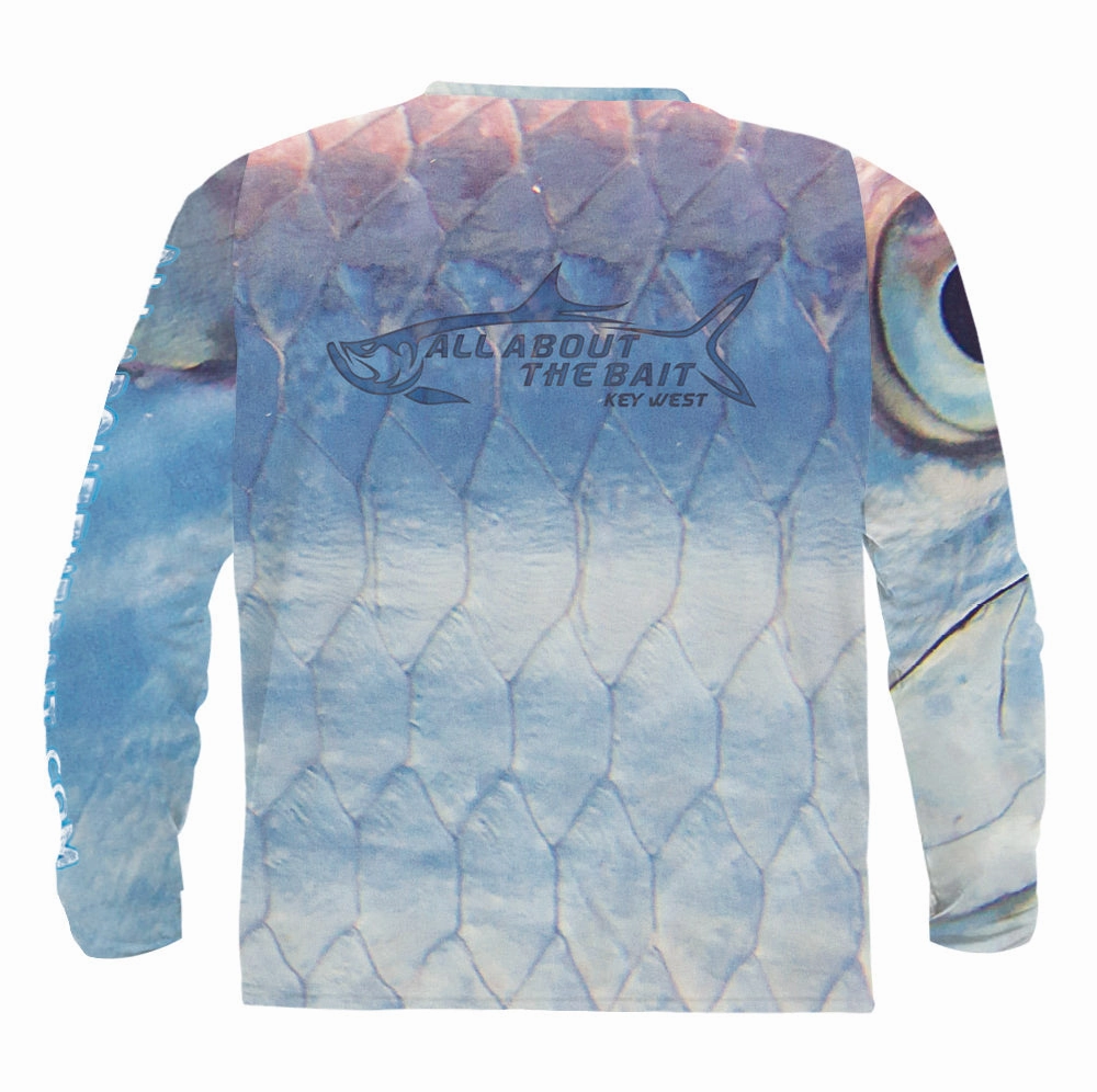 (  FREE TARPON FACE MASK) - TARPON NATURAL - COOLMAX - 100% Micro Fiber Polyester Performance Long Sleeve Shirt (FREE SHIPPING)