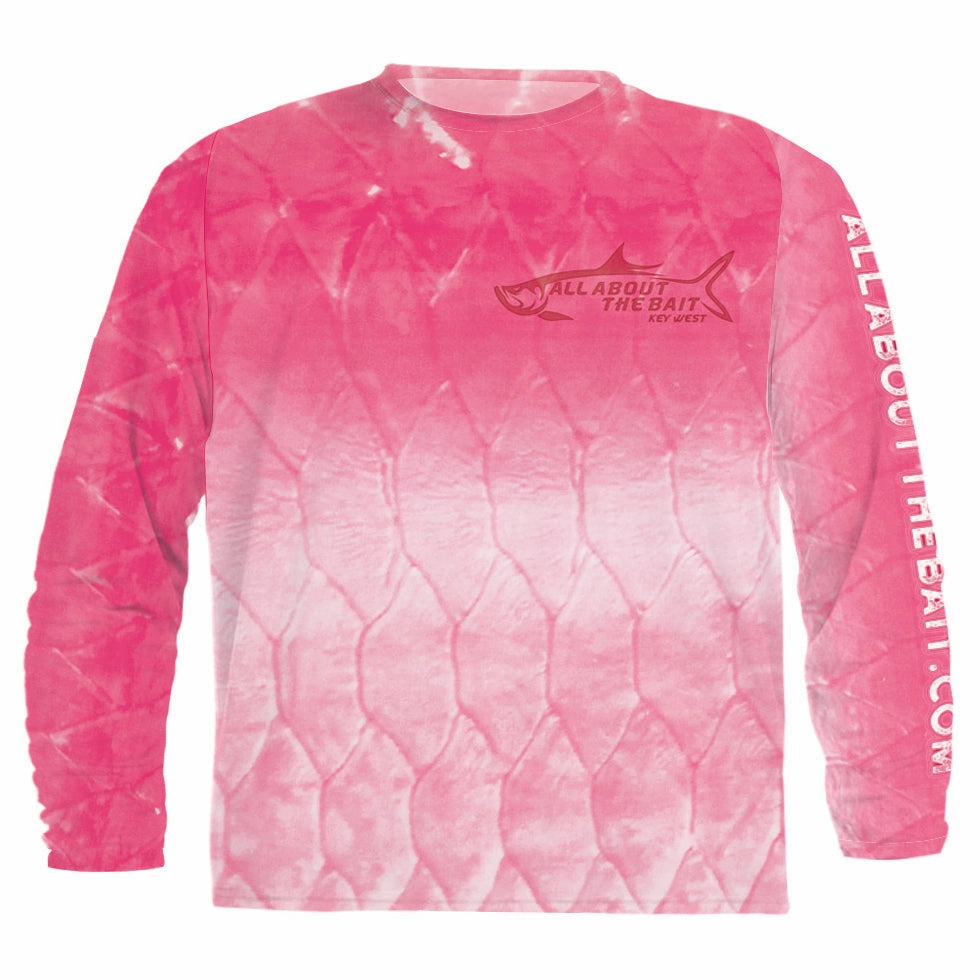 (  FREE TARPON FACE MASK) - TARPON SUNSET - COOLMAX - 100% Micro Fiber Polyester Performance Long Sleeve Shirt (FREE SHIPPING)