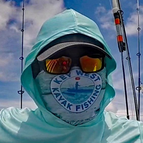 (FREE MASK) LIVE BAIT MATTERS HOODED - Aqua Blue - 50  UPF - Long Sleeve Performance Shirt - 100% Polyester - FREE DELIVERY
