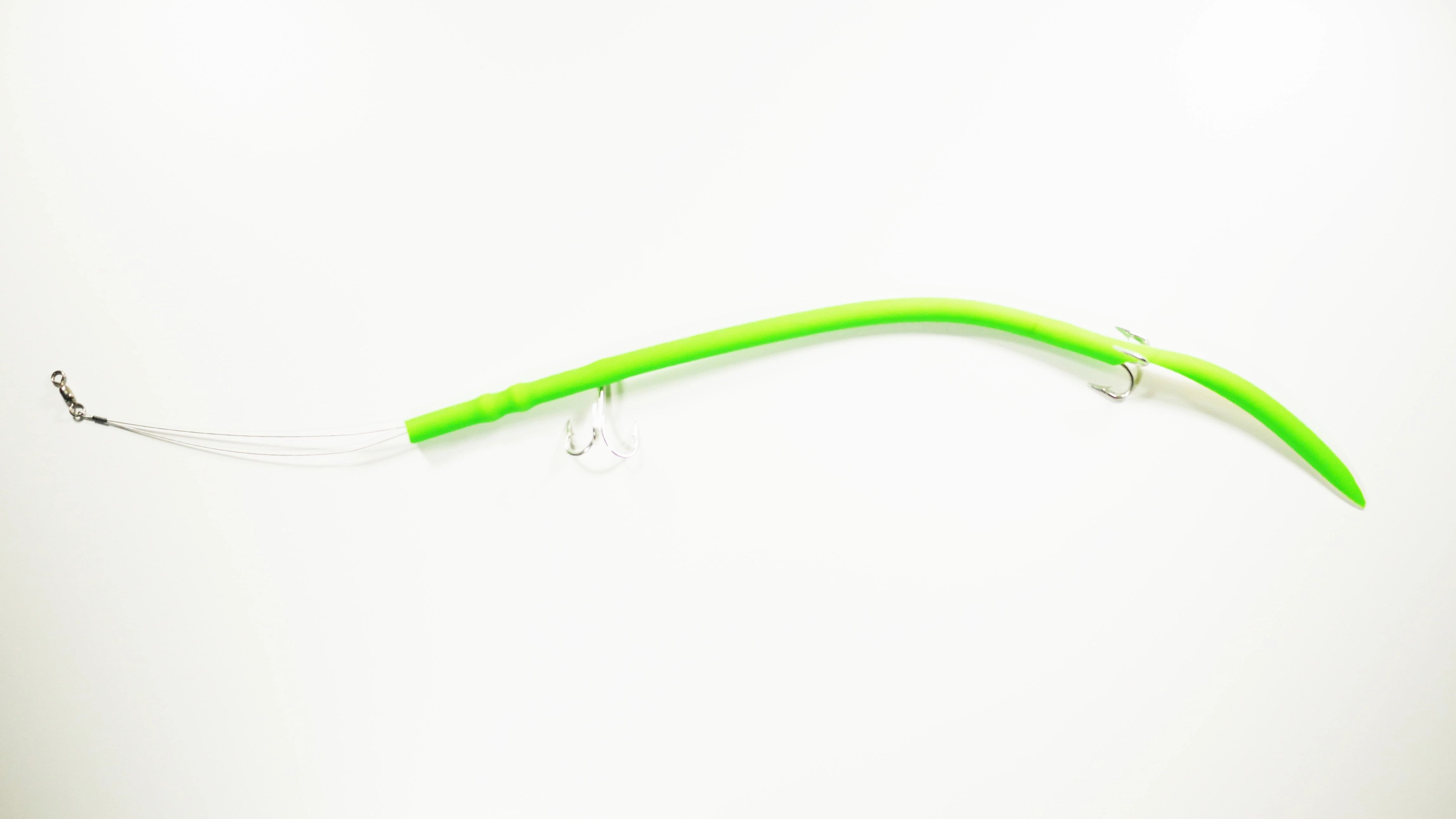 "BIG DADDY" GREEN CLASSIC CUDA TUBES (DOUBLE) TREBLE HOOK - 2 or 5 Pack