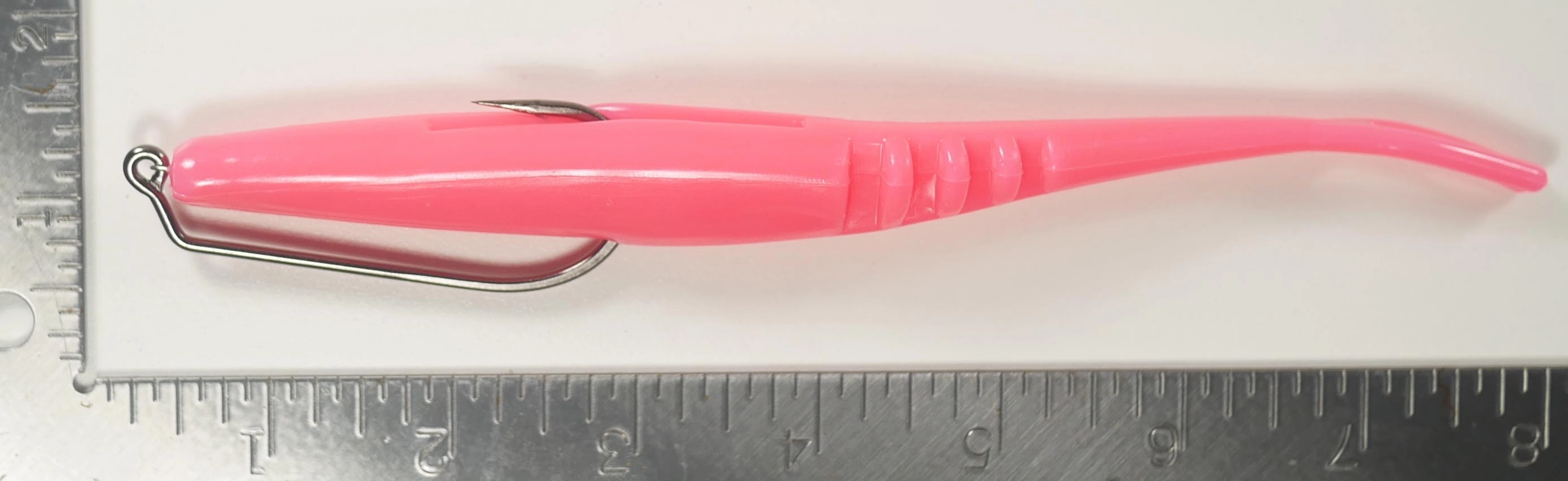 (RIGGING KIT) 7" Fluke Soft Plastic - PINK  - (2 OR 5) Rigs (5 OR 10) Pack - FREE SHIPPING