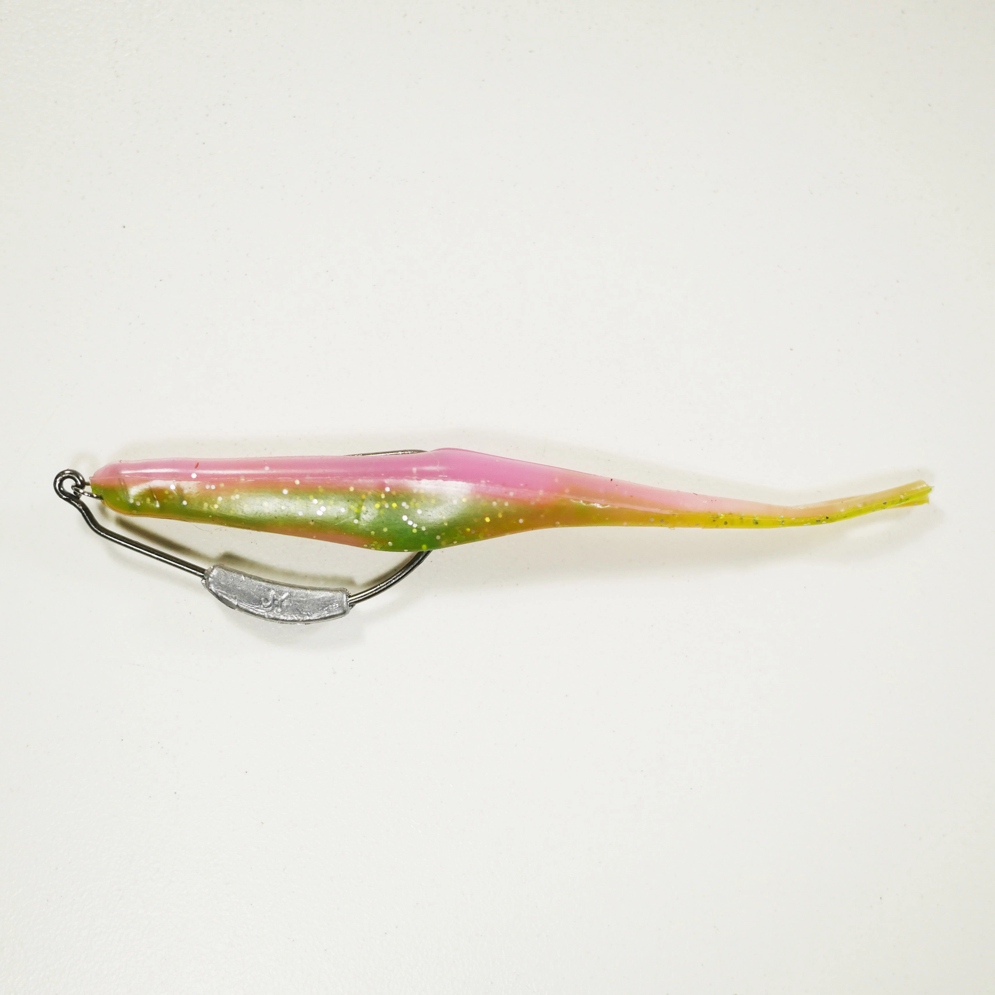 (Weighted Hook) 4" Fluke Soft Plastic - ELECTRIC CHICKEN - 5 Rigs 20 pack - FREE SHIPPING