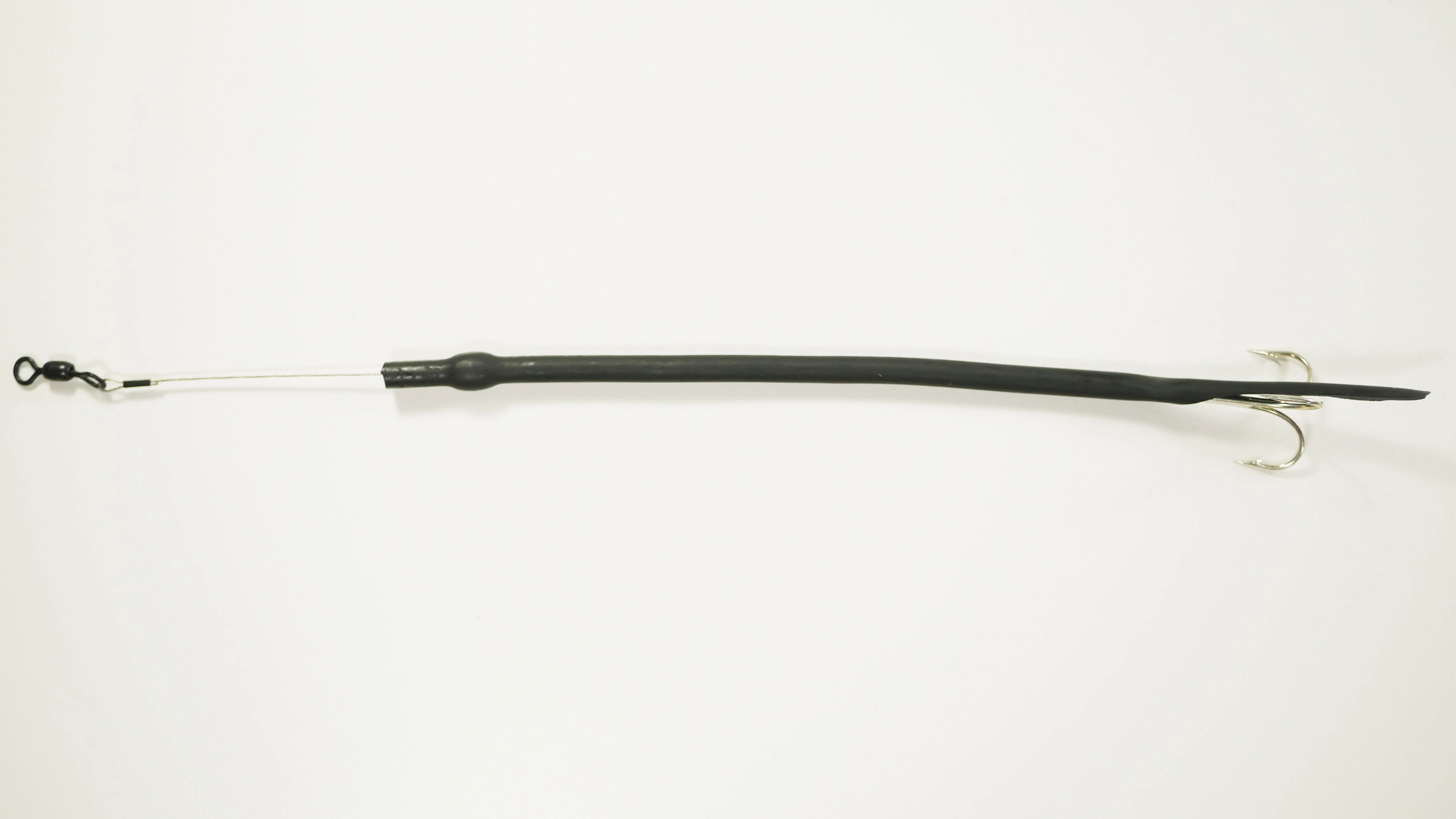 Black - Baby Cuda Tubes SINGLE WEIGHT  w/ TREBLE HOOK - 3 Pack - FREE SHIPPING