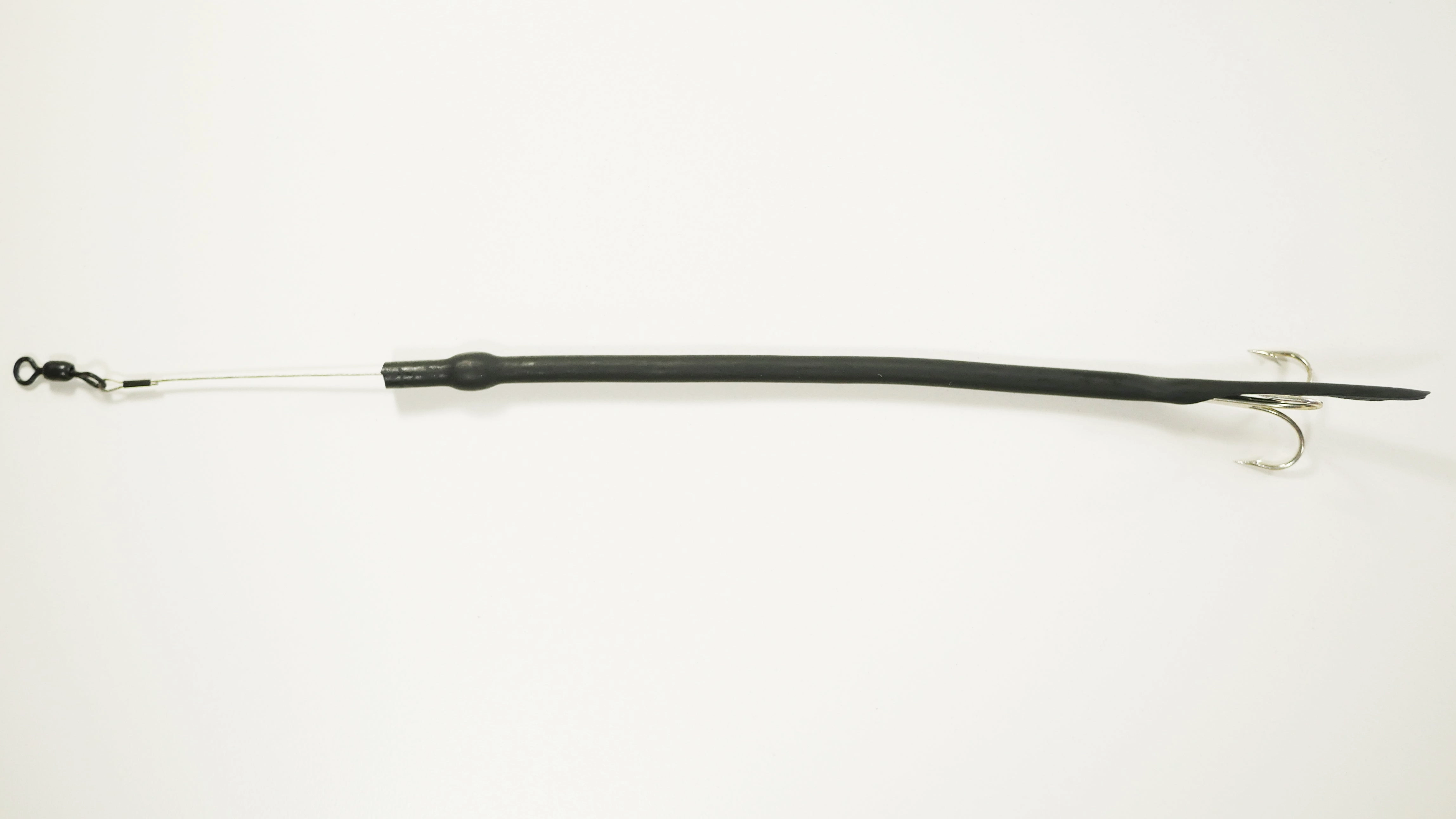 Black - Baby Cuda Tubes SINGLE WEIGHT  w/ TREBLE HOOK - 3 Pack - FREE SHIPPING