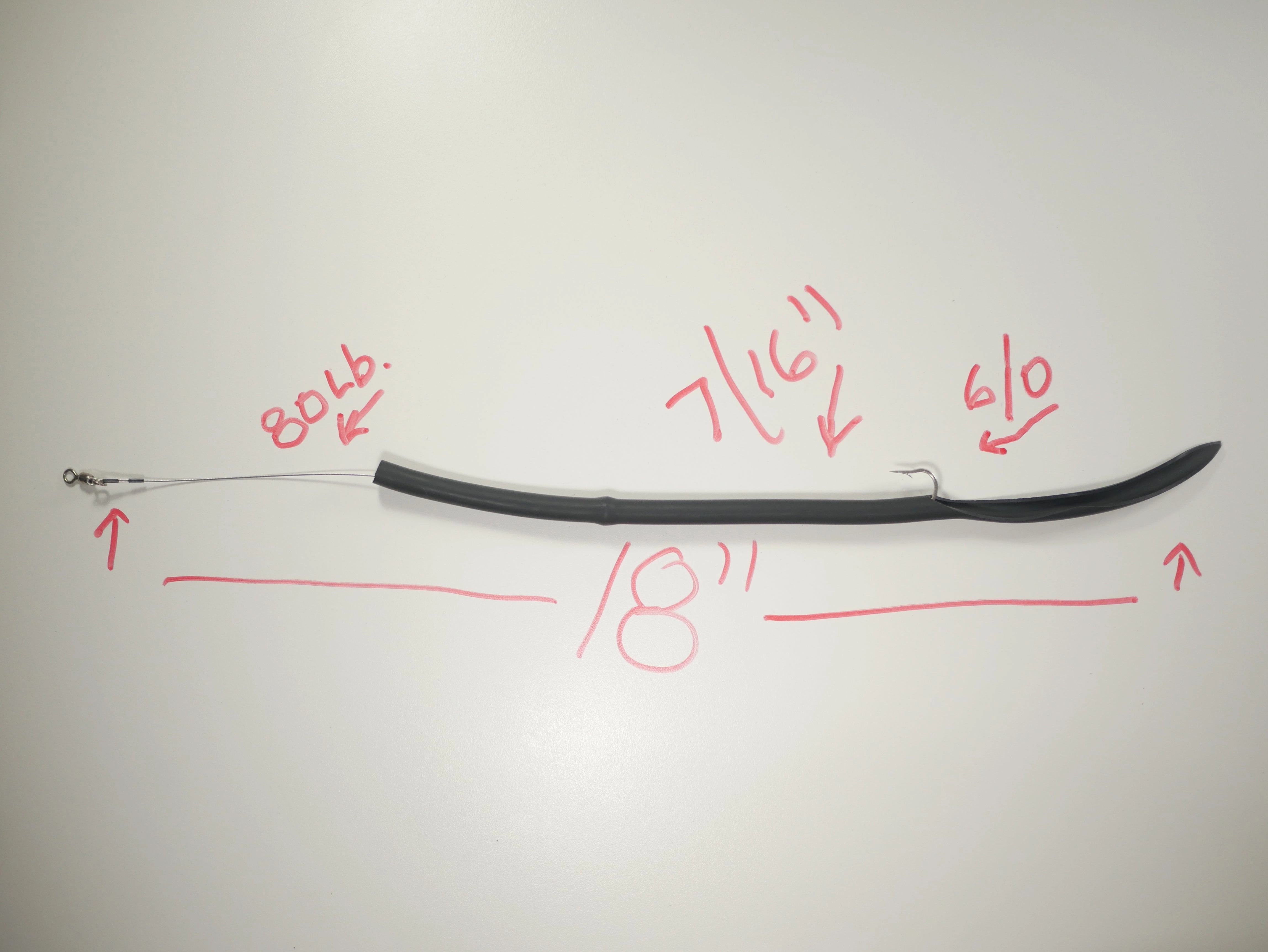BLACK CLASSIC CUDA TUBES J-HOOK - 2 or 5 Pack - FREE SHIPPING