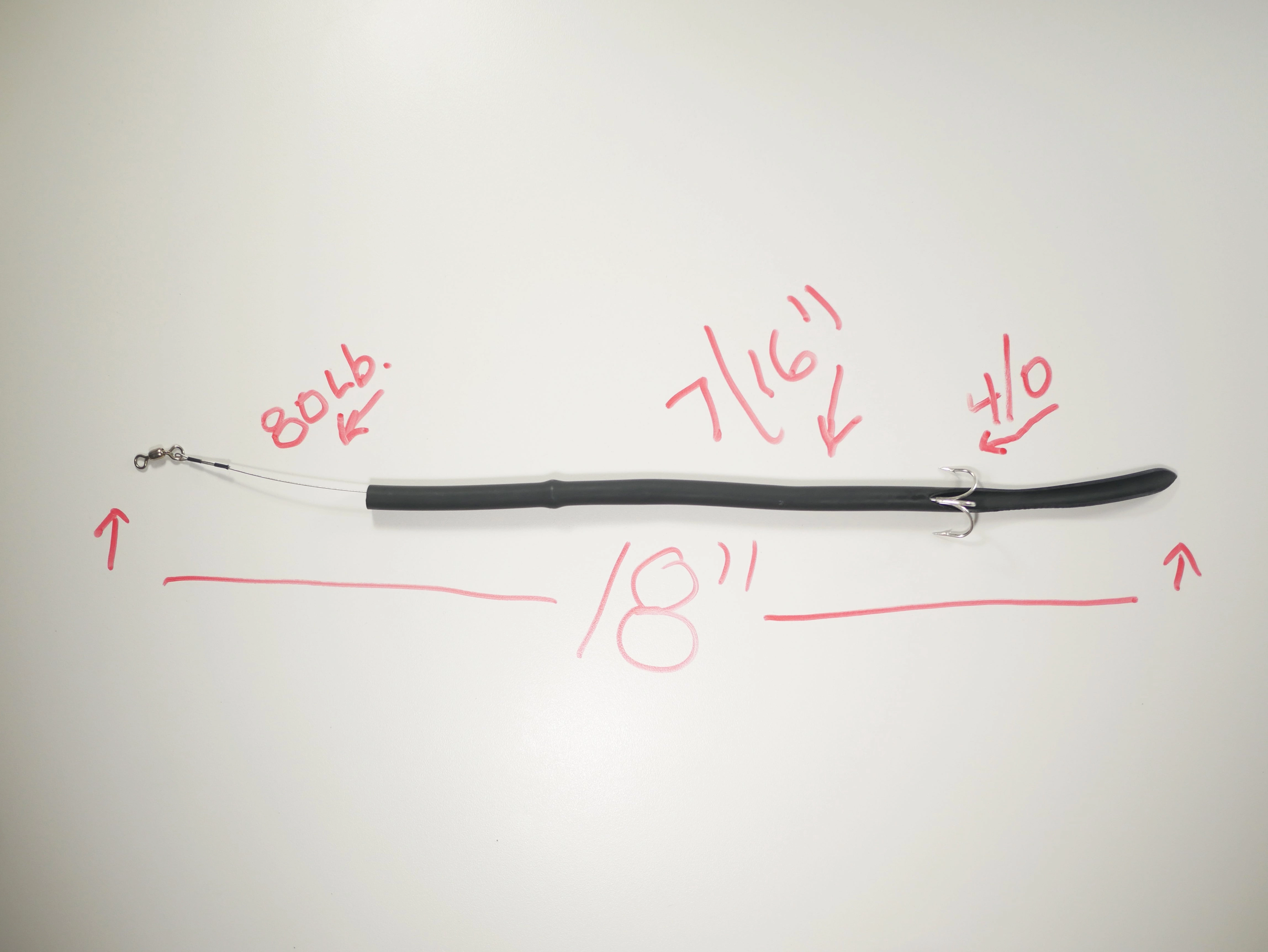 BLACK CLASSIC CUDA TUBES TREBLE HOOK - 2 or 5 Pack - FREE SHIPPING