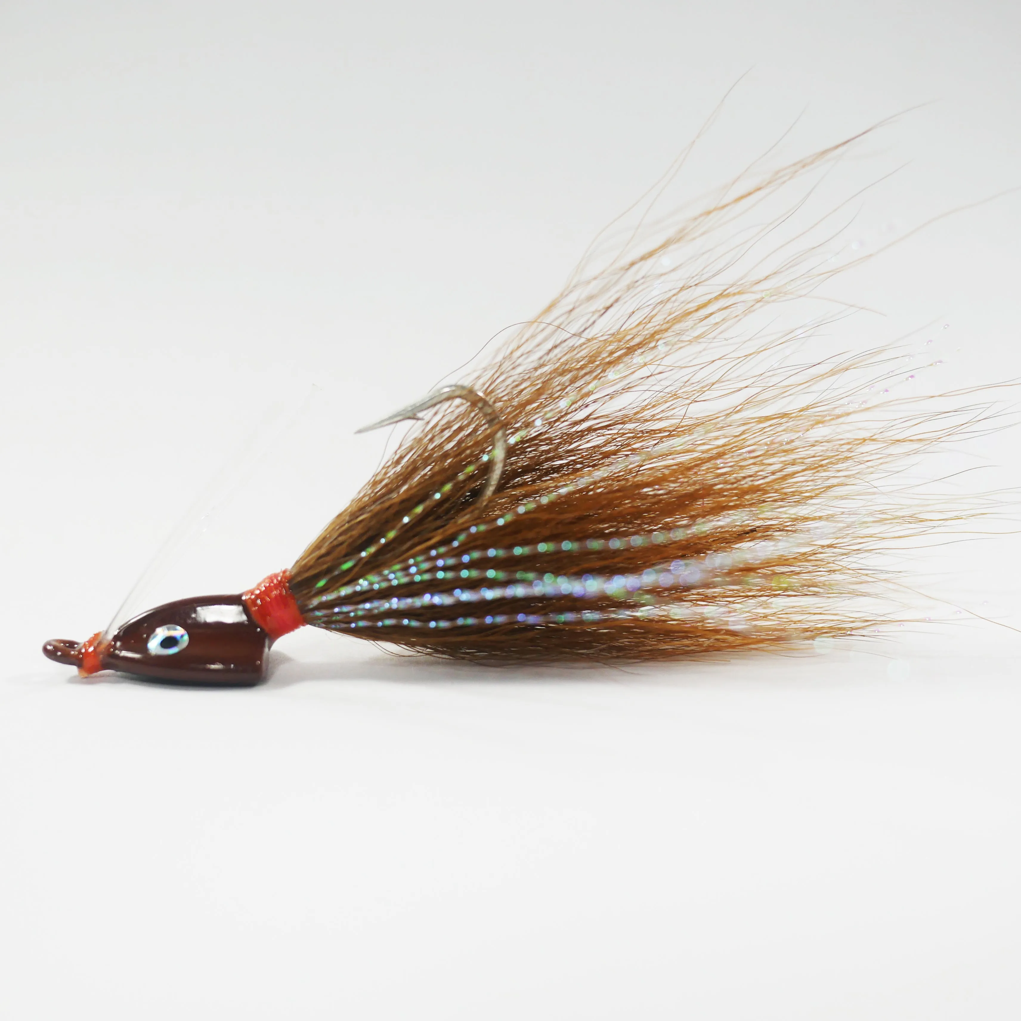 (BROWN) BONEFISH BUCKTAIL (30 ANGLED) - 1/8 oz - 3, 5, or 10 pack.  FREE SHIPPING