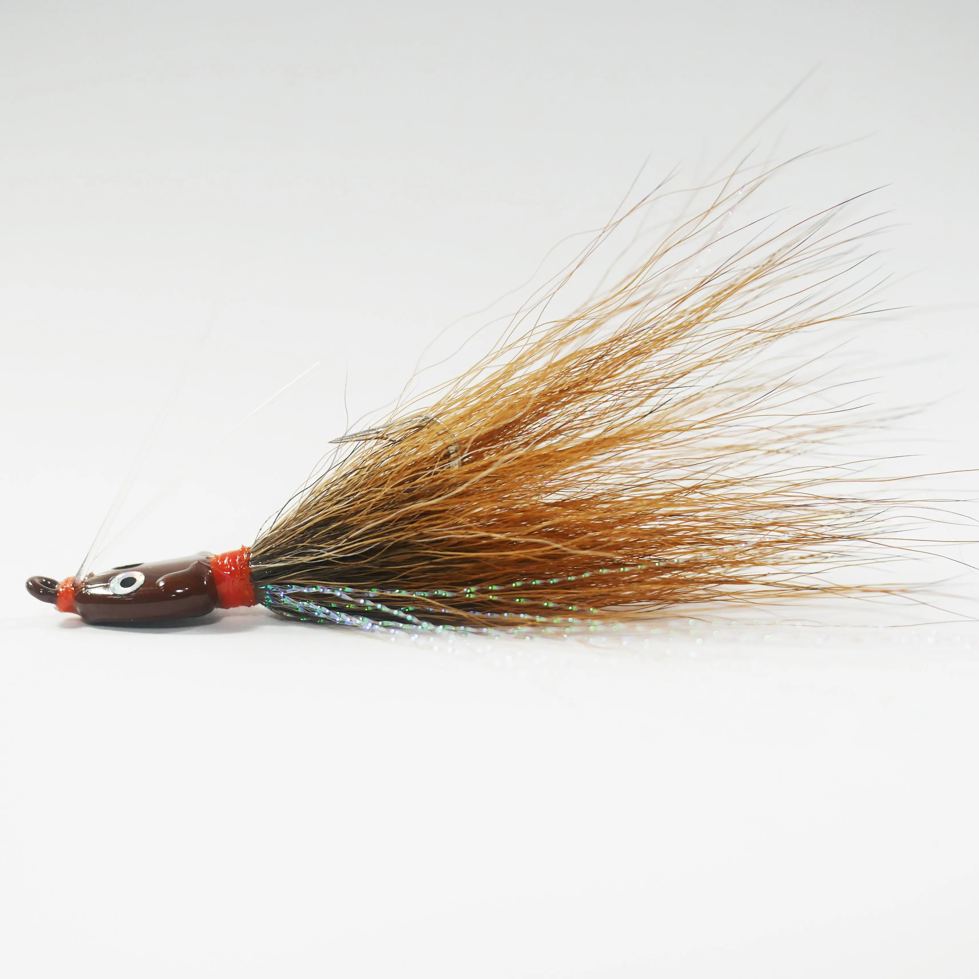 (BROWN) BONEFISH BUCKTAIL (STRAIGHT) - 1/8 oz - 3, 5, or 10 pack.  FREE SHIPPING