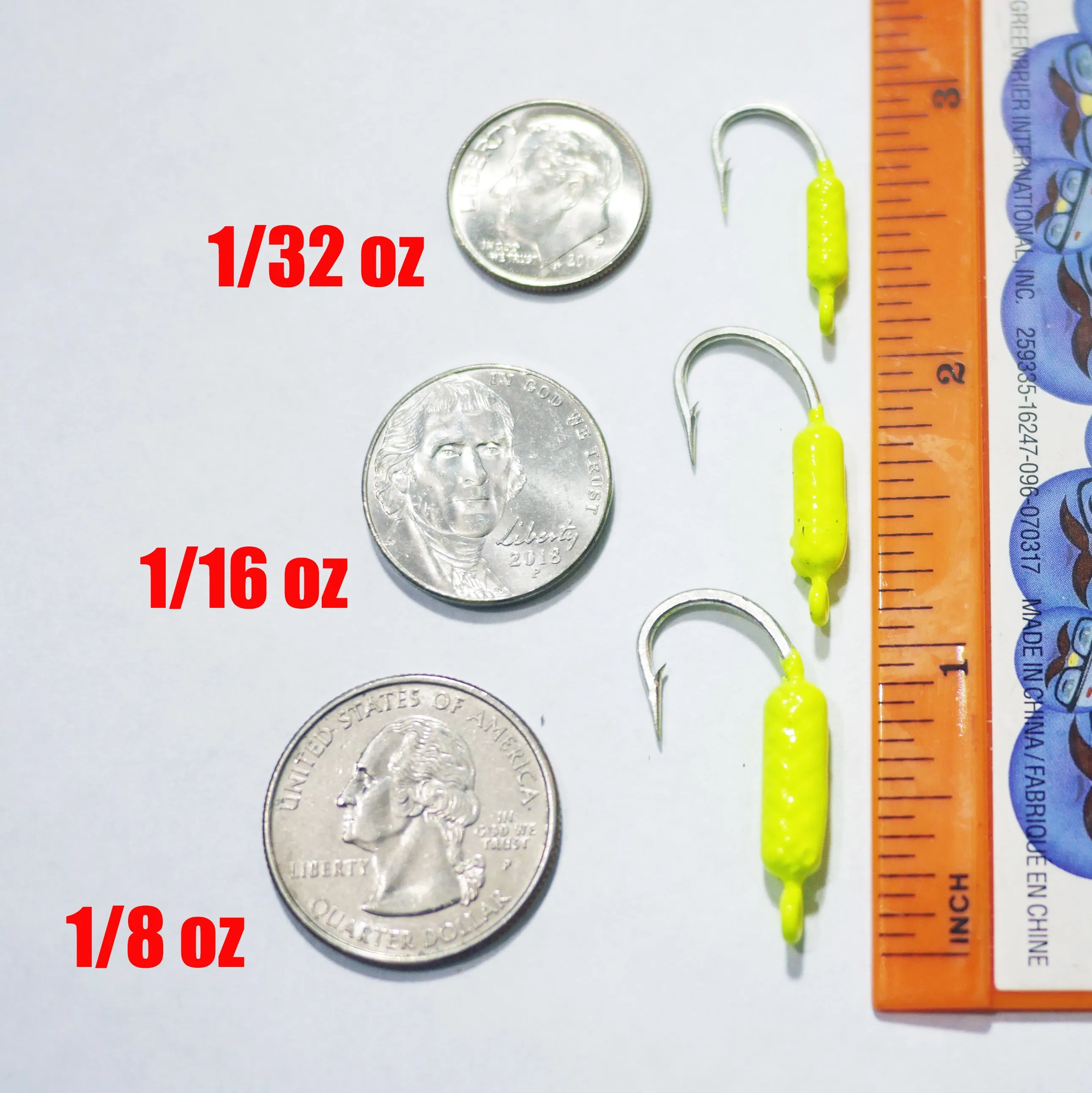 CHARTREUSE - 25/50 CT. - Yellowtail Snapper Drift Jig - FREE SHIPPING