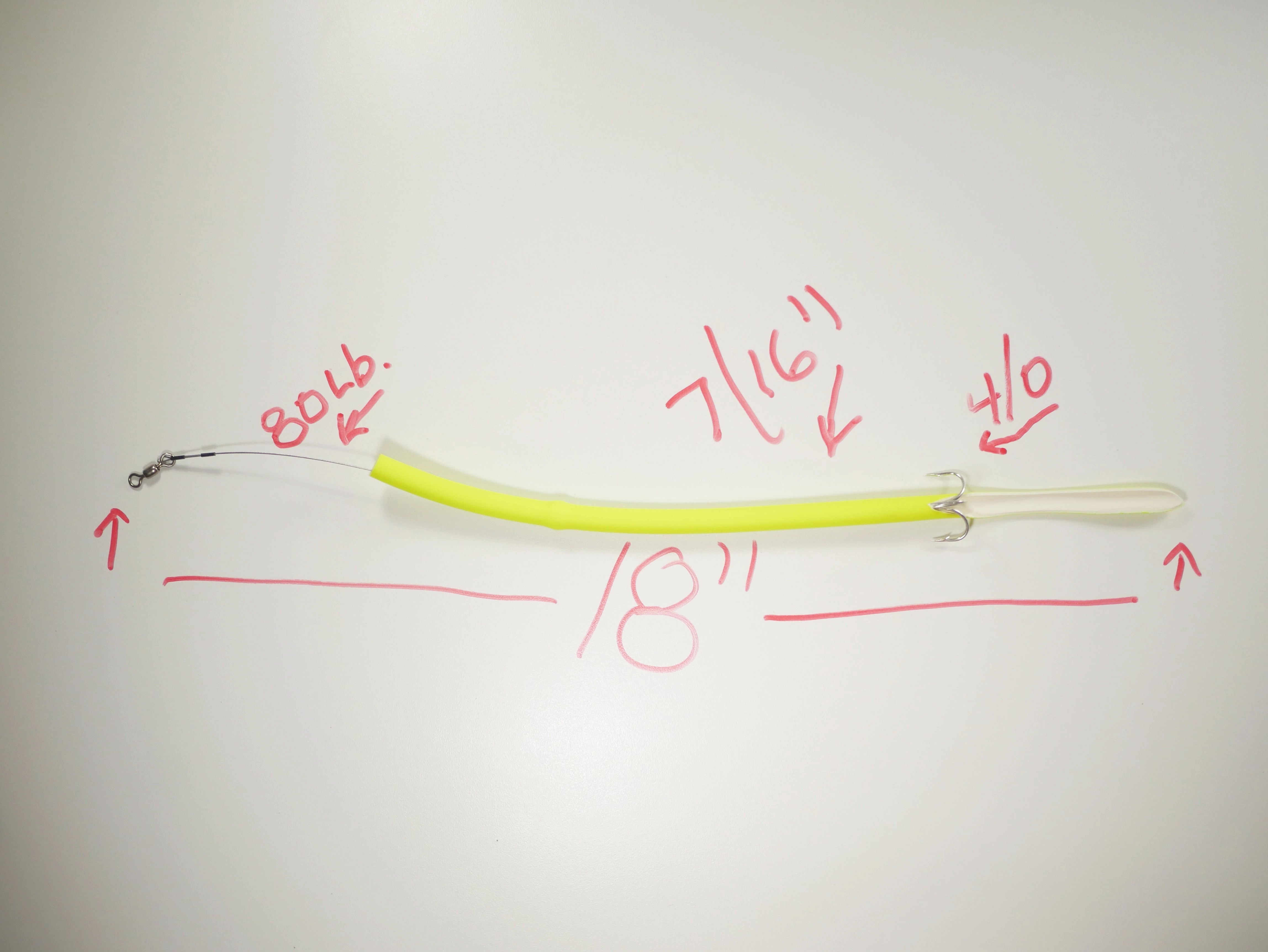 CHARTREUSE CLASSIC CUDA TUBES TREBLE HOOK - 2 or 5 Pack - FREE SHIPPING