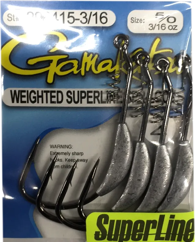 Gamakatsu Weighted Superline Spring Lock Hook