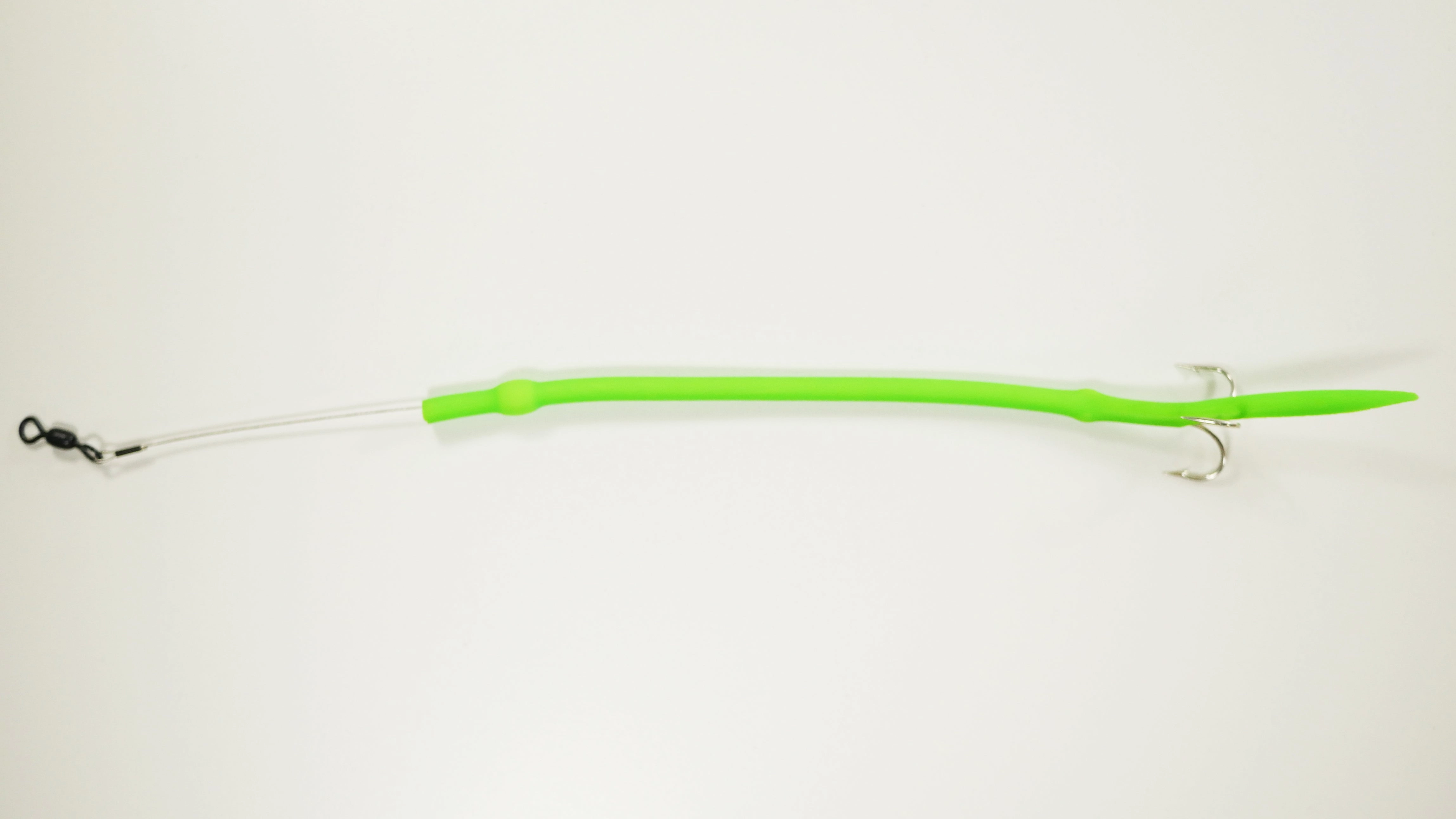 Green - Baby Cuda Tubes SINGLE WEIGHT  w/ TREBLE HOOK - 3 Pack - FREE SHIPPING