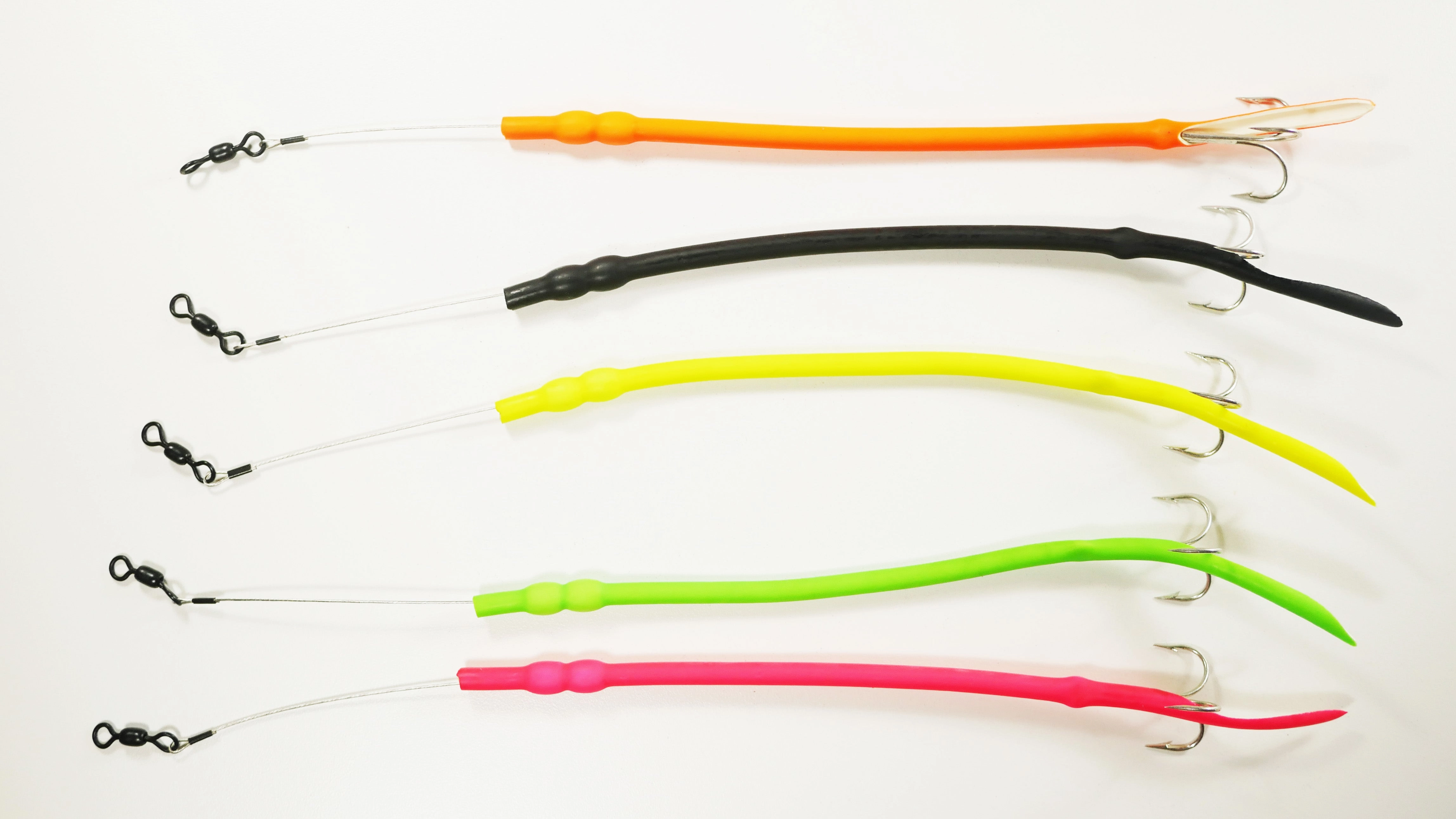 Mixed Pack - Baby Cuda Tubes DOUBLE WEIGHT  w/ TREBLE HOOKS - 5 Pack - FREE SHIPPING