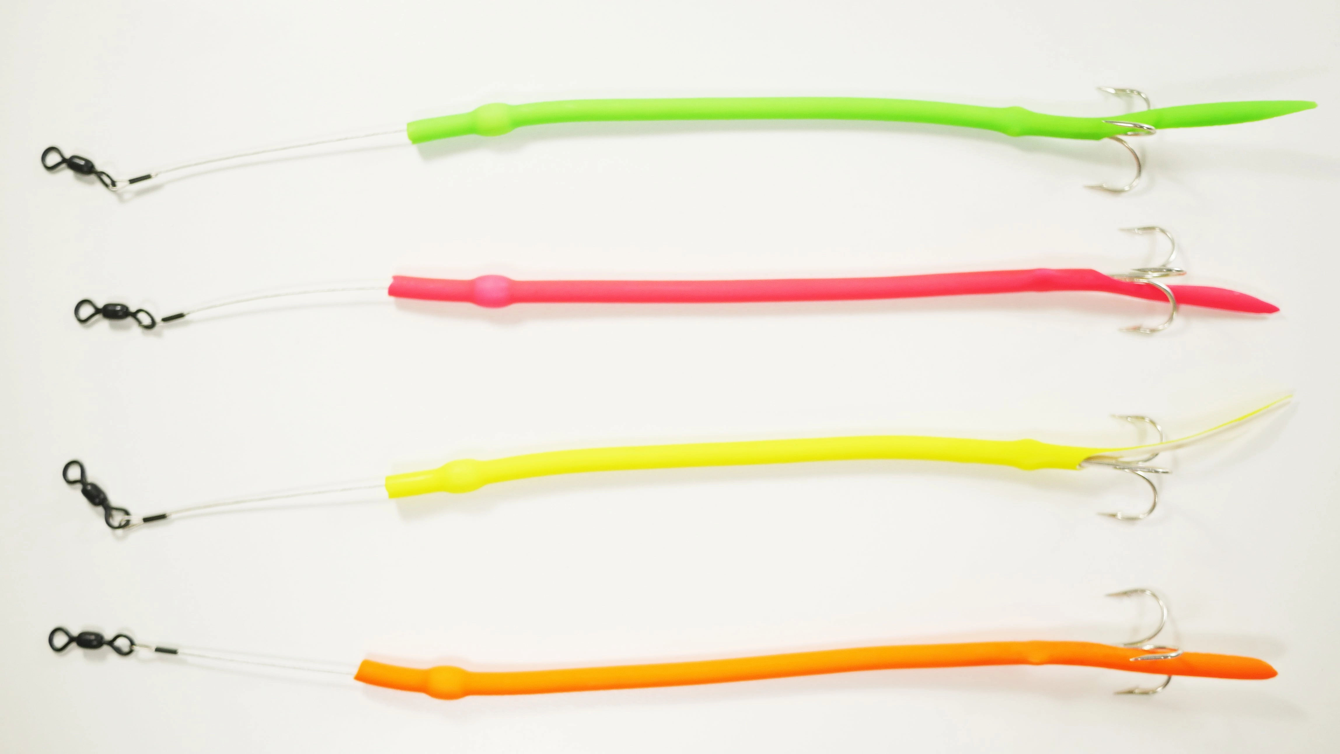 Mixed Pack - Baby Cuda Tubes SINGLE WEIGHT  w/ TREBLE HOOKS - 4 Pack - FREE SHIPPING