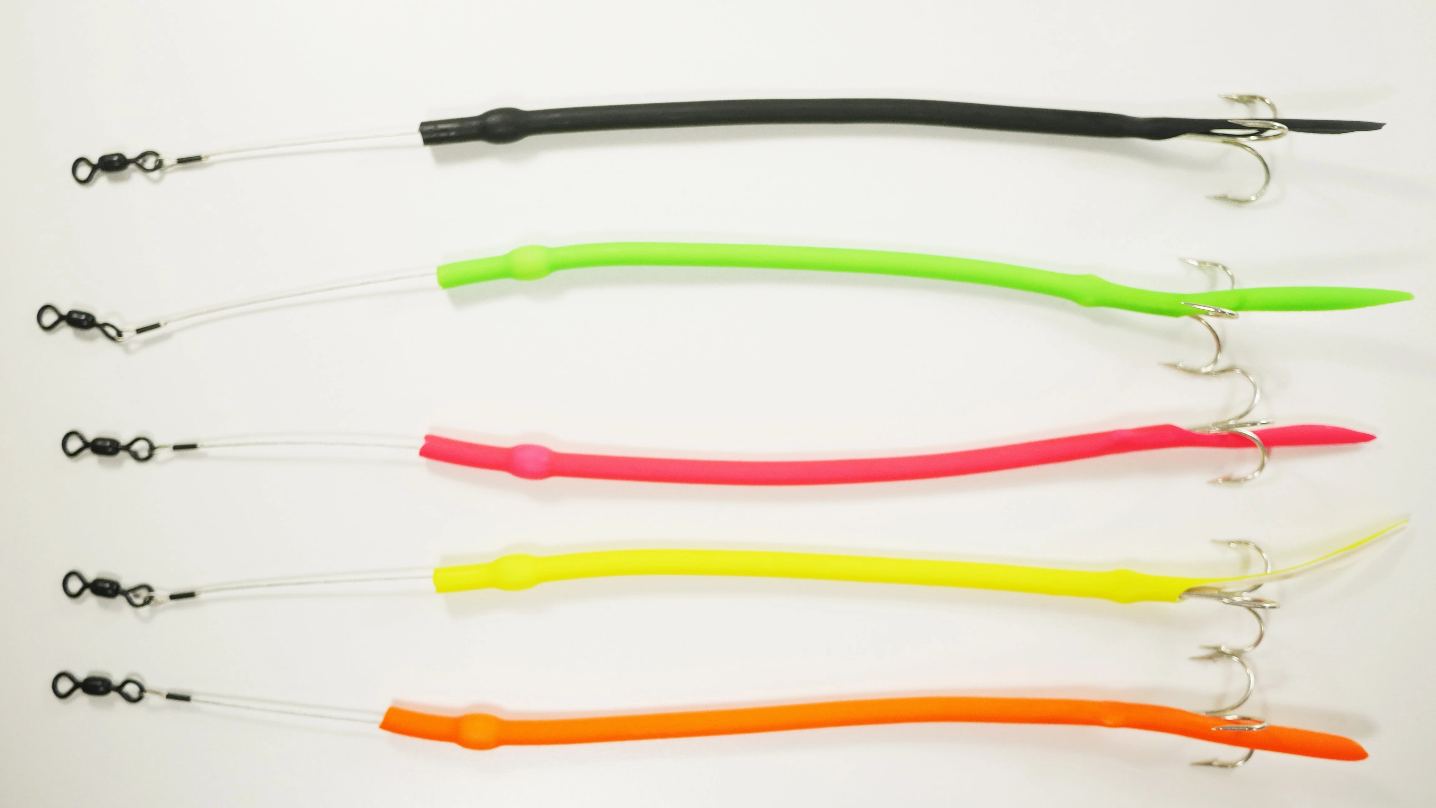 Mixed Pack - Baby Cuda Tubes SINGLE WEIGHT  w/ TREBLE HOOKS - 5 Pack - FREE SHIPPING