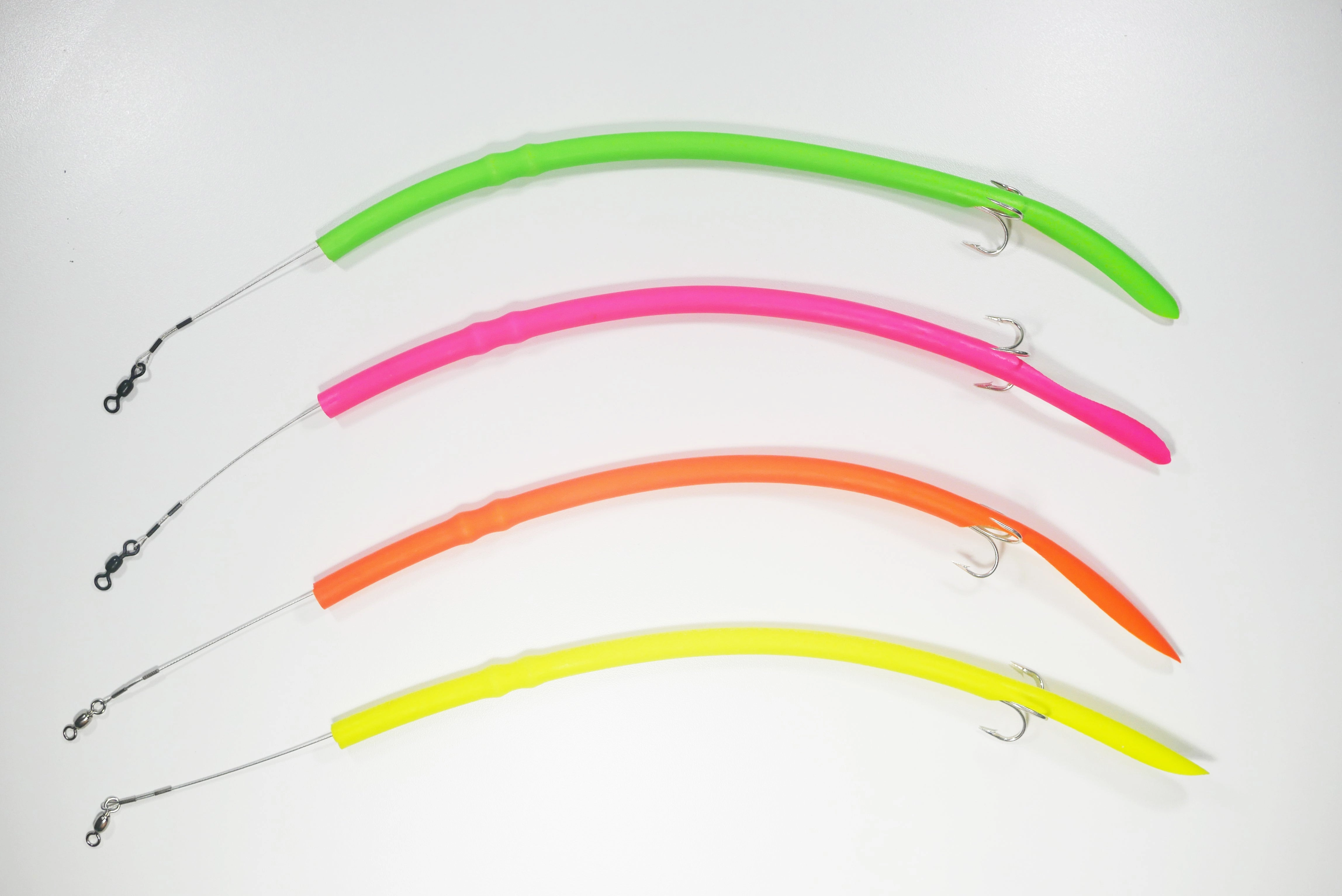 MIXED PACK CLASSIC CUDA TUBES DOUBLE WEIGHTED TREBLE HOOK- 4 Pack - FREE SHIPPING