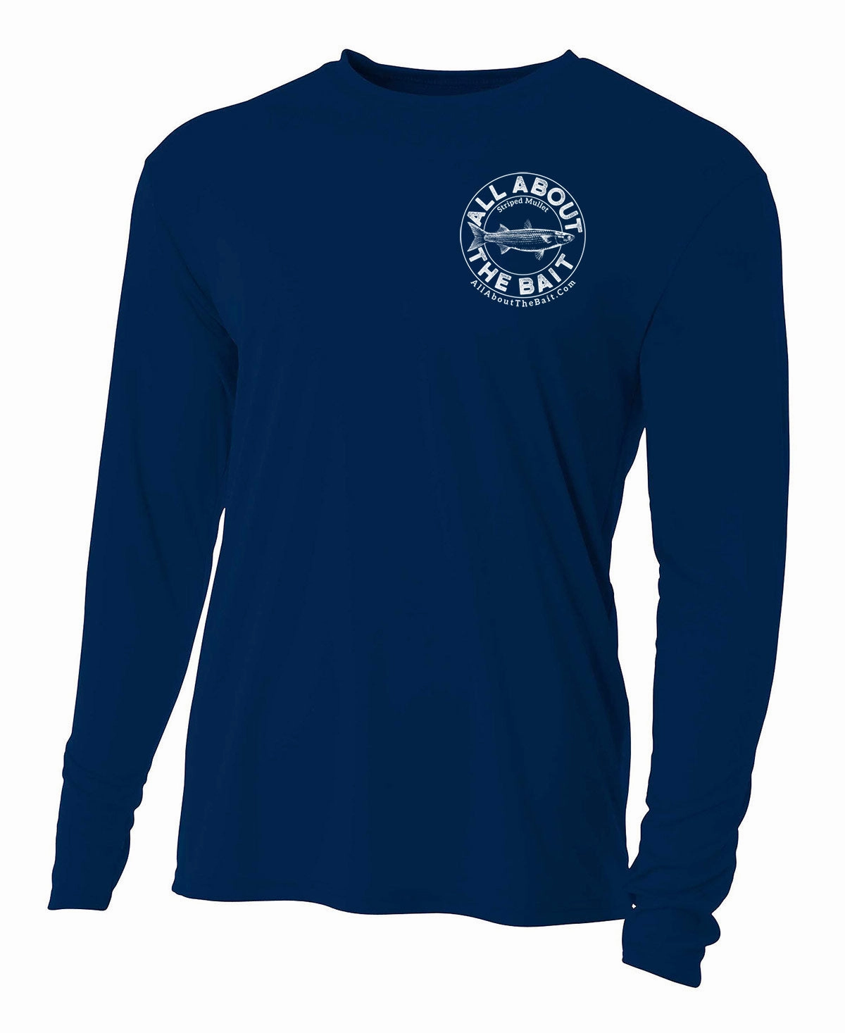 Mullet - Navy Blue - 100% Micro Fiber Polyester Performance Long Sleeve Shirt  (FREE SHIPPING)
