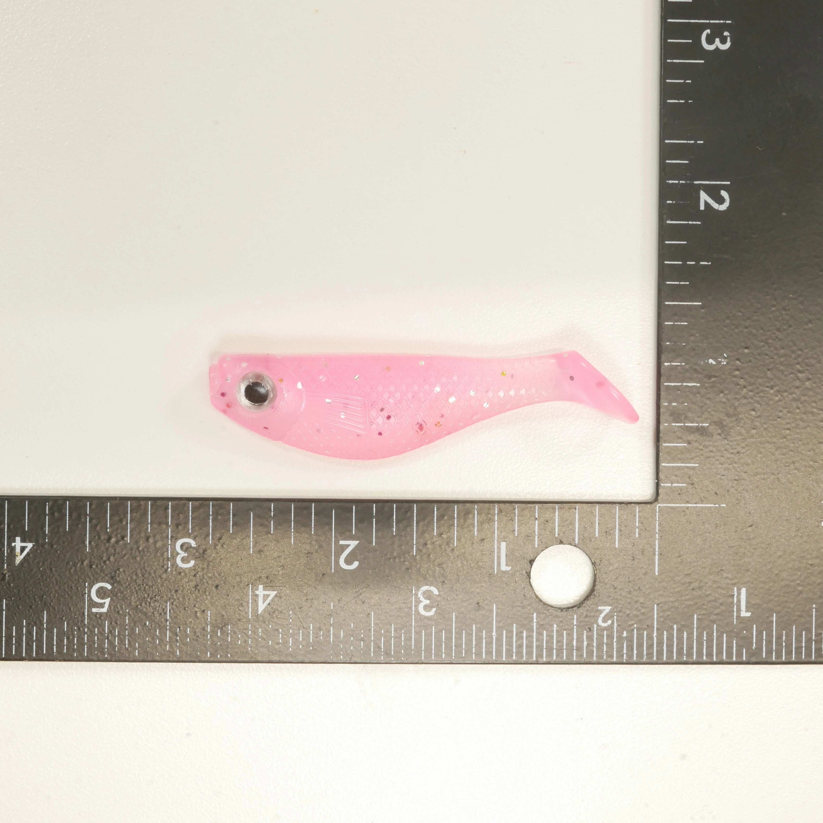 NEW. AATB 2 5/8" Paddletail Soft Plastic Pilchard/Shad - PINK Glitter - 20 or 40 pack - FREE SHIPPING