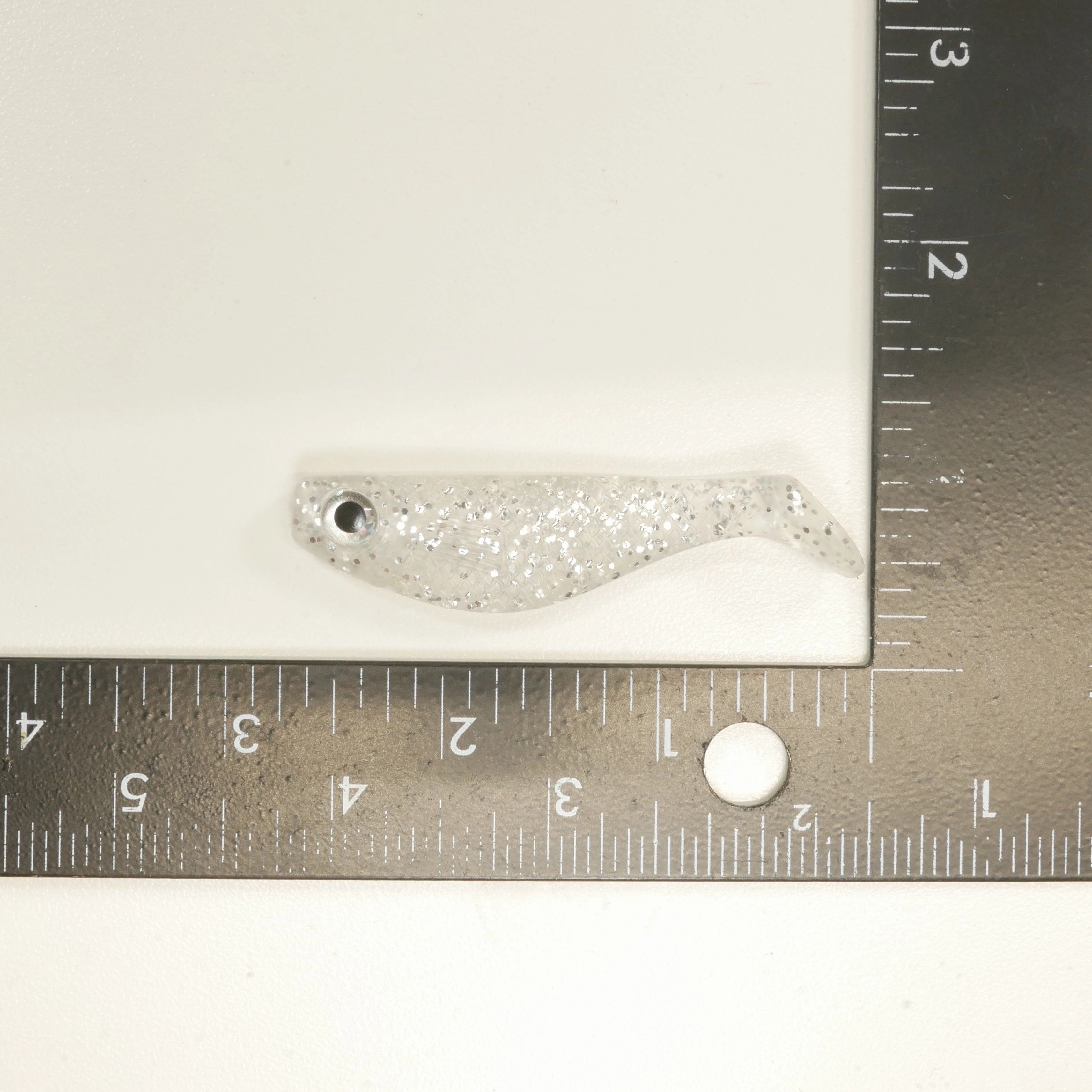 NEW. AATB 2 5/8" Paddletail Soft Plastic Pilchard/Shad - SILVER Glitter - 20 or 40 pack - FREE SHIPPING