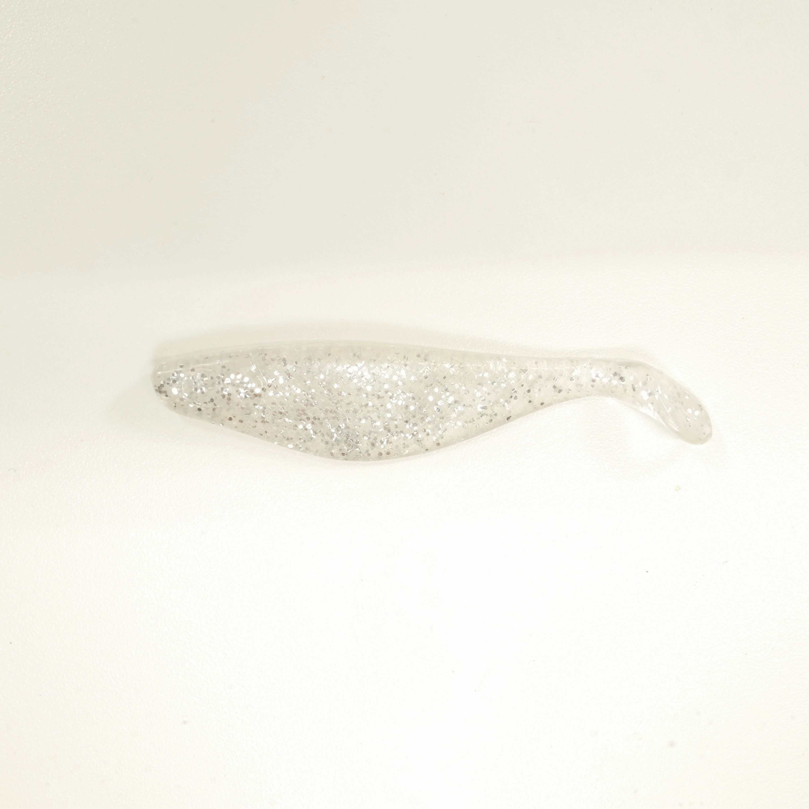 NEW. AATB 4" Paddletail Soft Plastic Pilchard/Shad - Silver Glitter - 20 or 40 pack - FREE SHIPPING